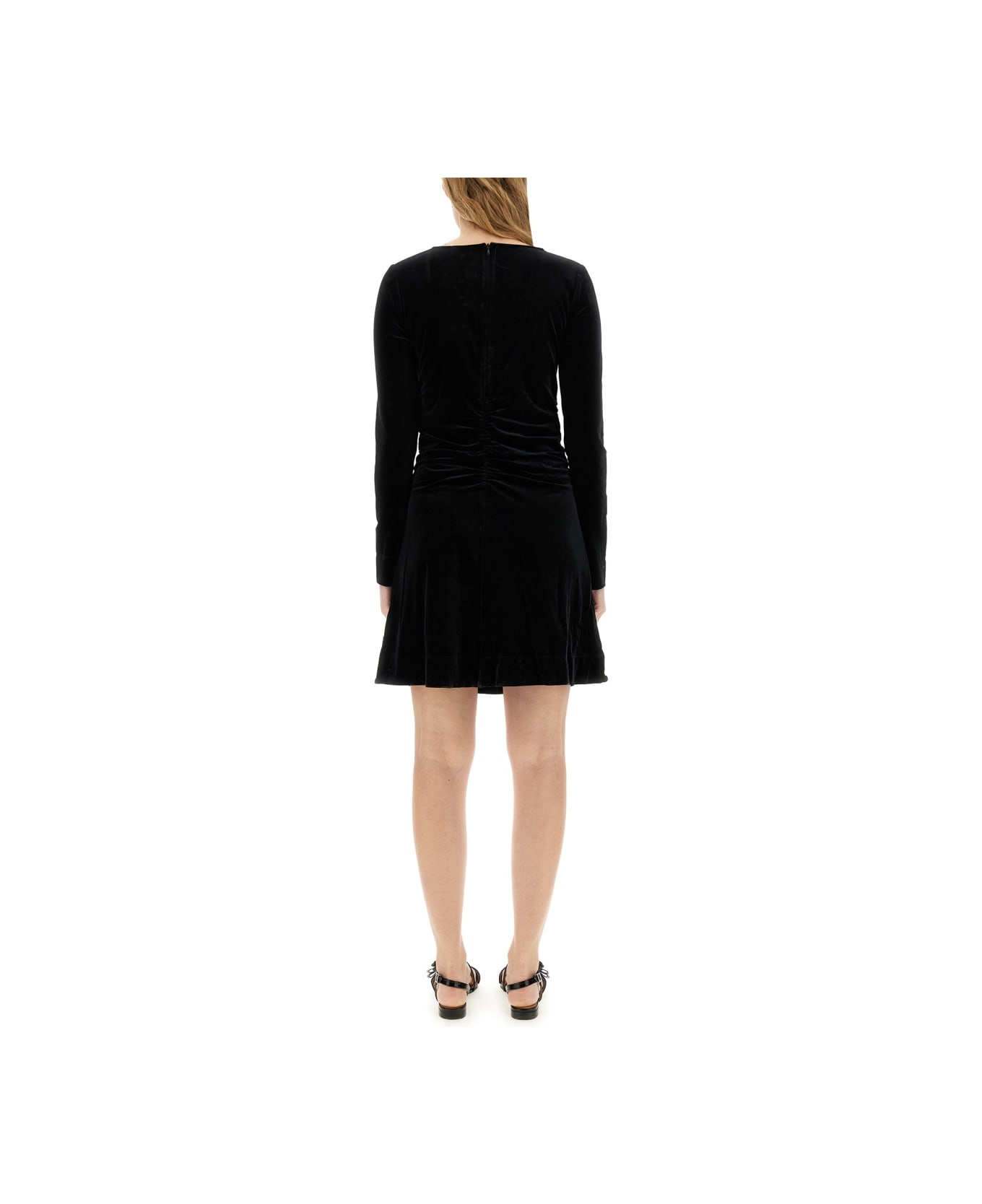 Ganni Mini Dress - BLACK ワンピース＆ドレス