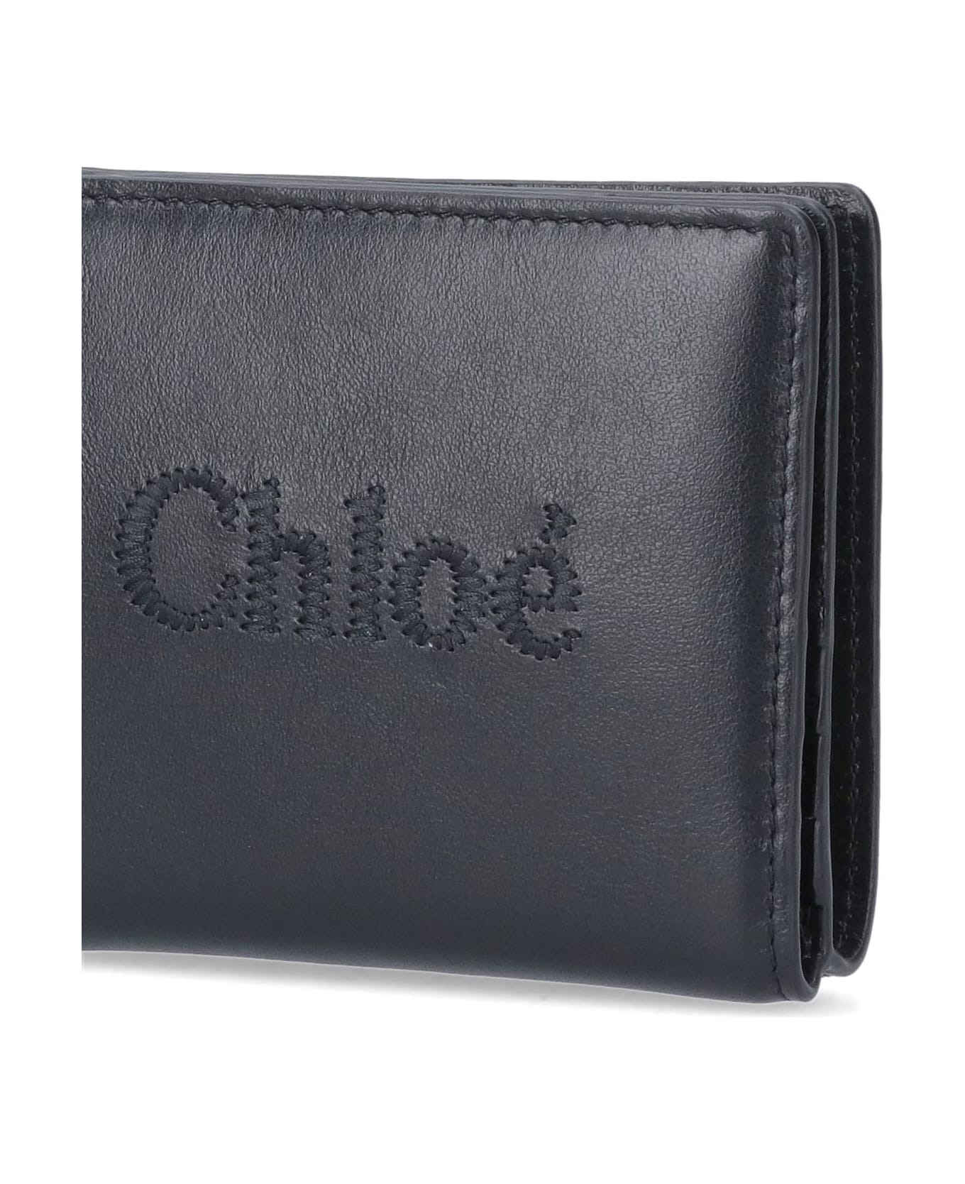 Chloé Sense Compact Wallet - Black