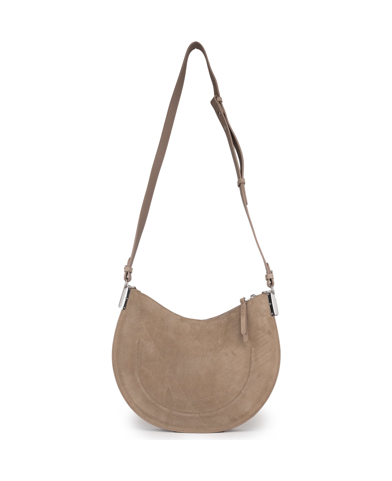 Coccinelle Sunup Medium Bag In Suede - Warm taupe