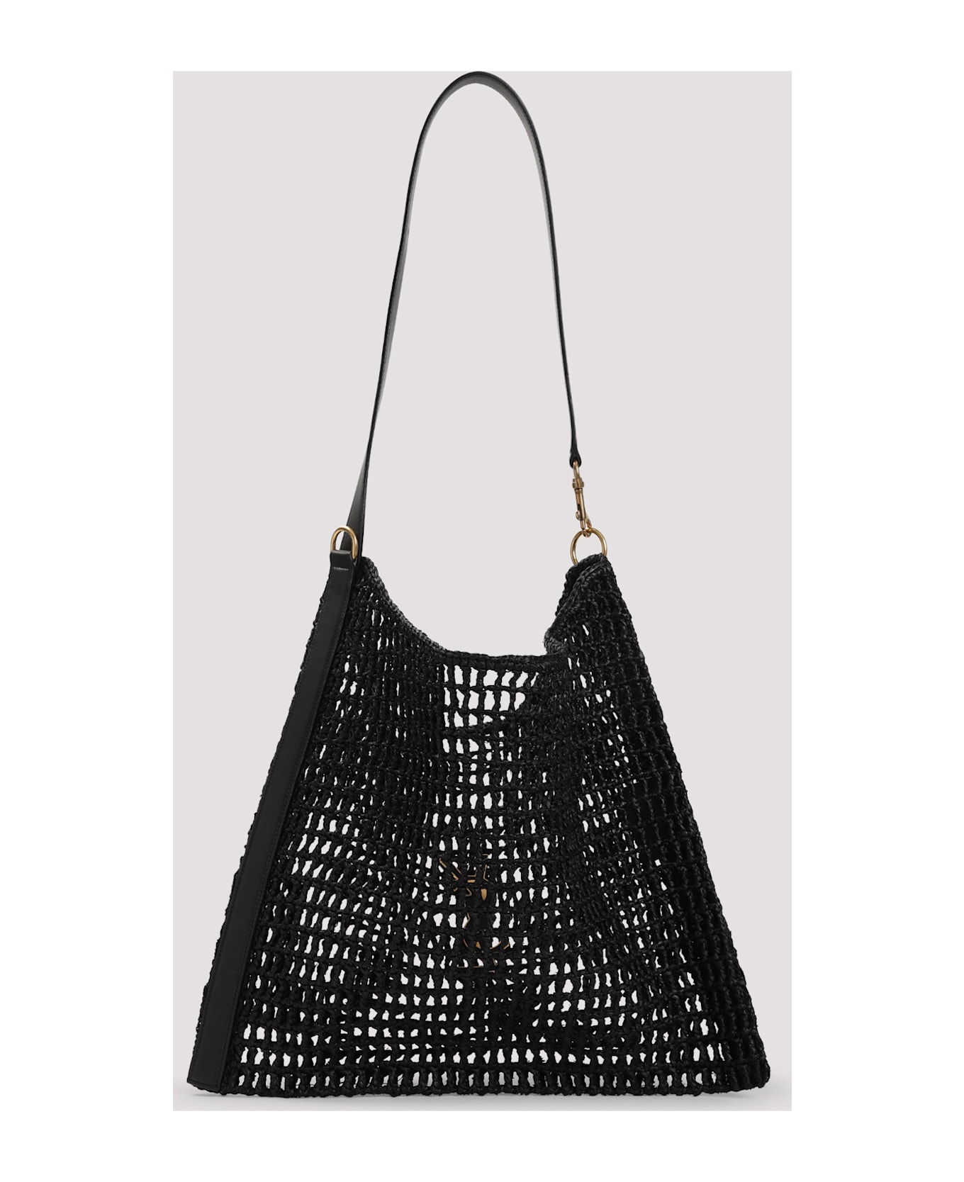 Saint Laurent Ysl Rafia Bag - Nero