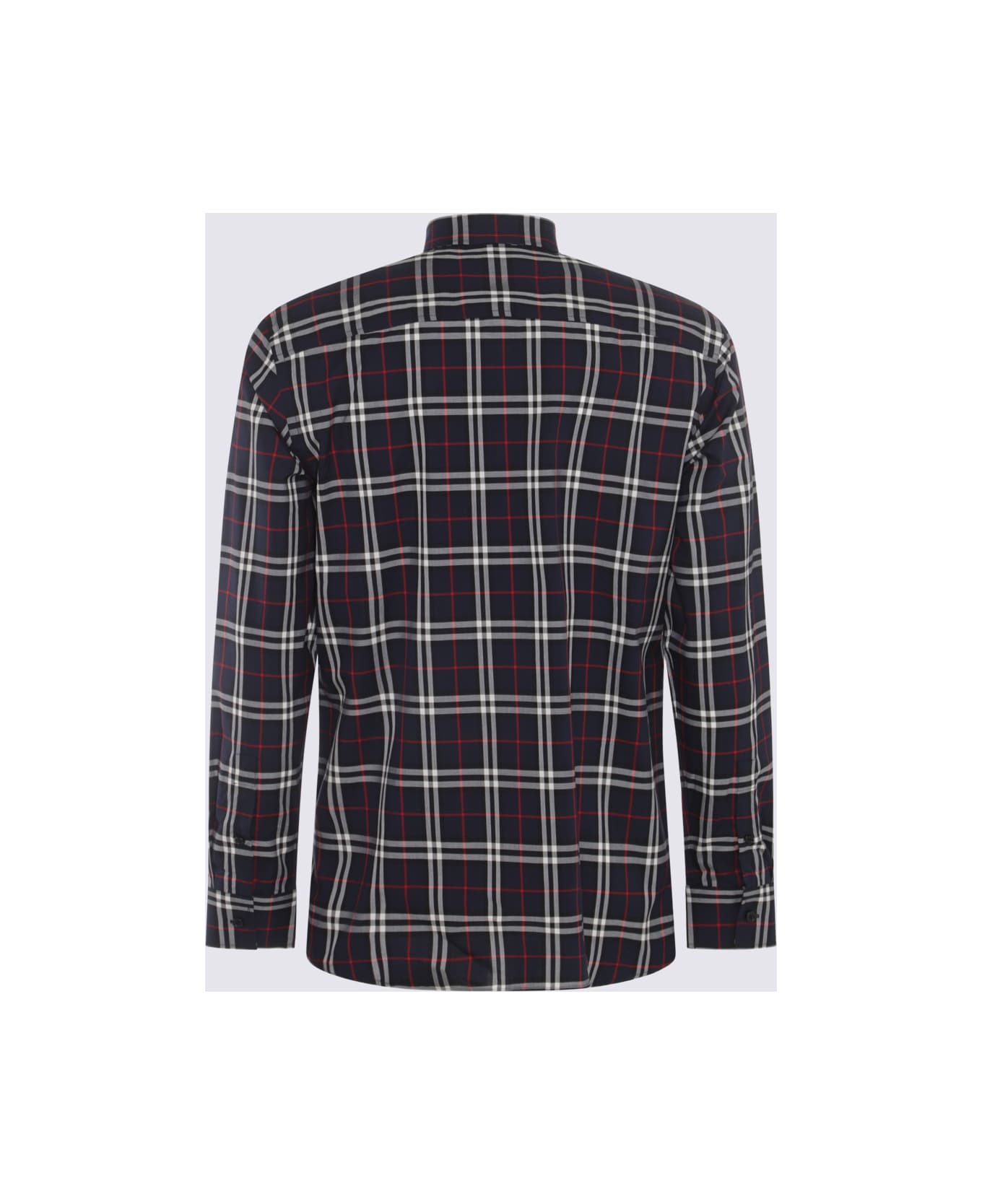 Burberry Navy And Red Cotton Shirt - NAVY IP CHECK