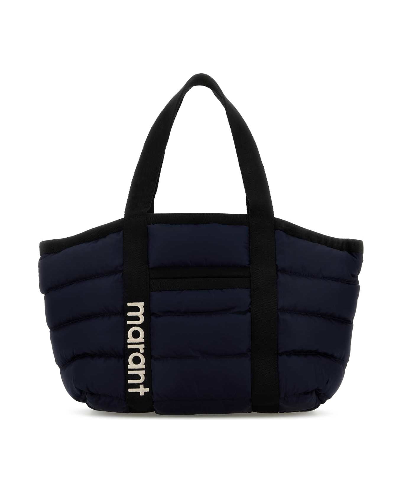 Isabel Marant Navy Blue Fabric Darwen Shopping Bag - MIDNIGHT