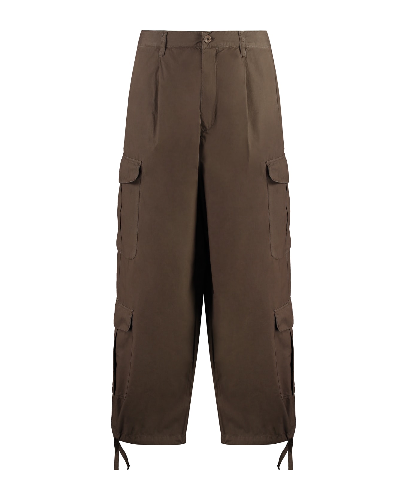 Emporio Armani Cotton Cargo-trousers - brown ボトムス