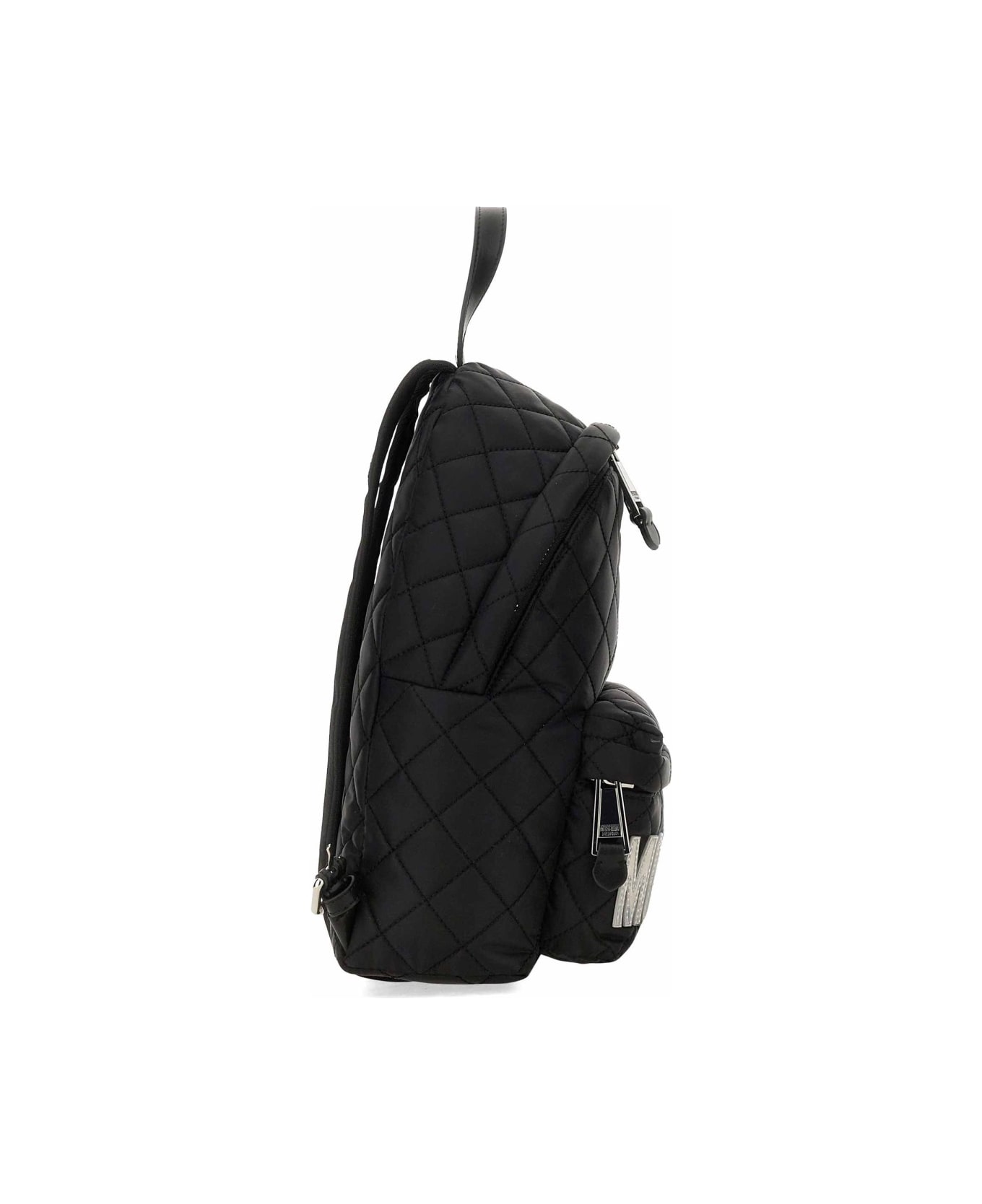 Moschino Quilted Nylon Backpack - BLACK