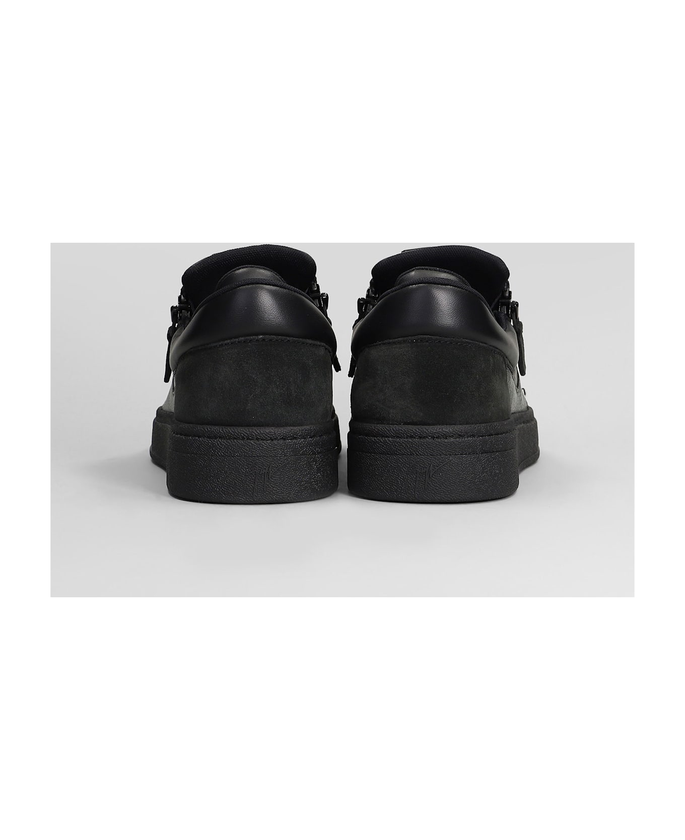 Giuseppe Zanotti Gz94 Sneakers In Black Suede And Leather - black