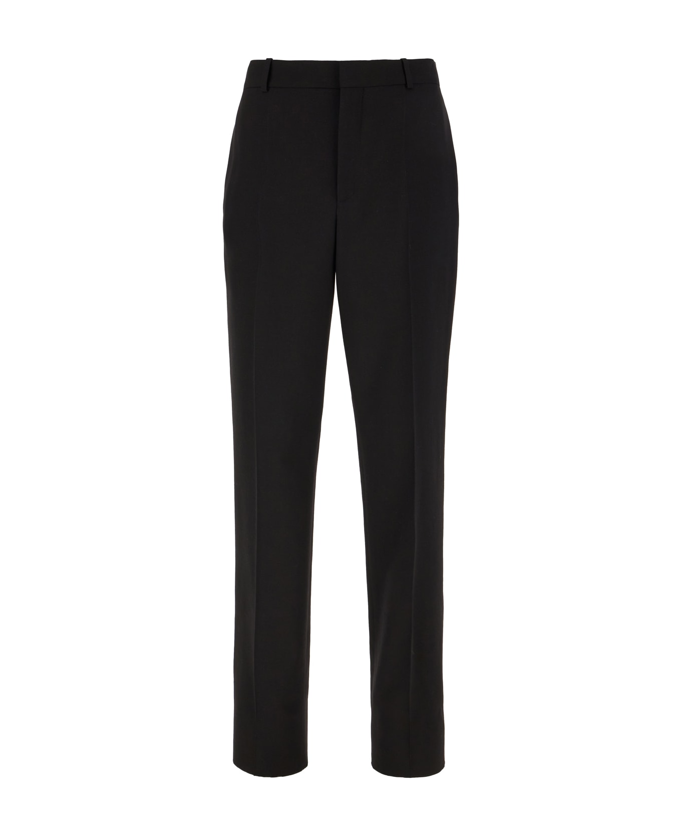 Saint Laurent Black Wool Pants - NOIR