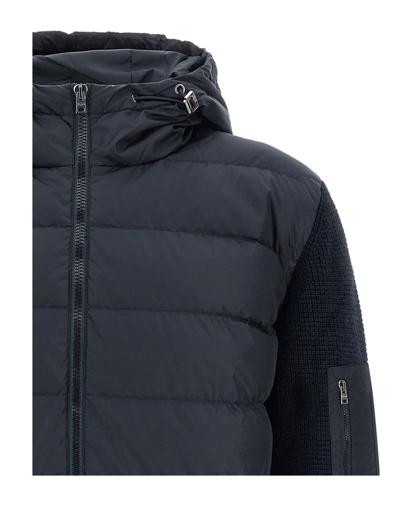 Herno Bi-material Down Jacket - Multicolor