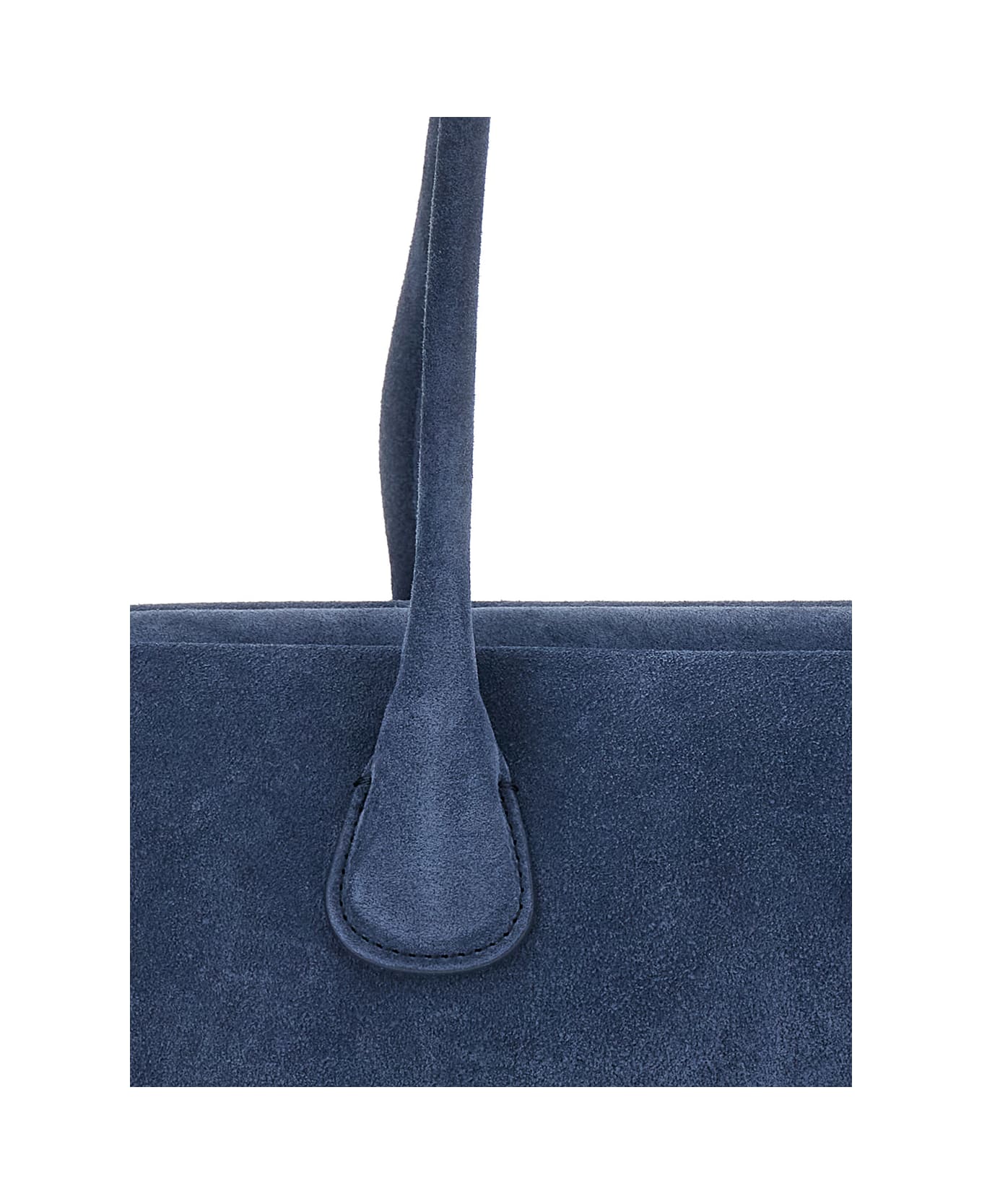 OSOI 
boat Wide
 Blue Shoulder Bag With Round Handles In Suede Woman - Blu