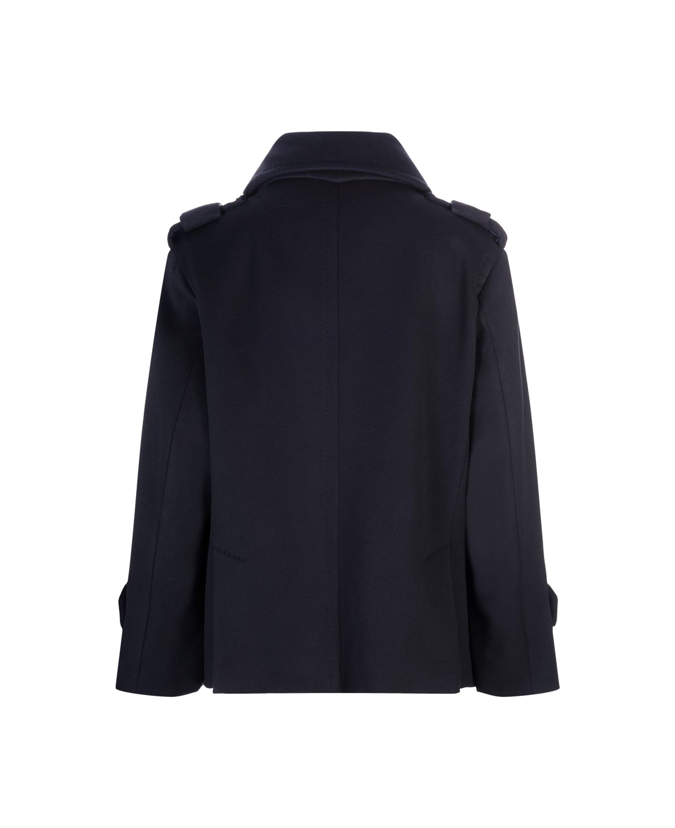 Max Mara Navy Blue Laveno Short Coat - Blue