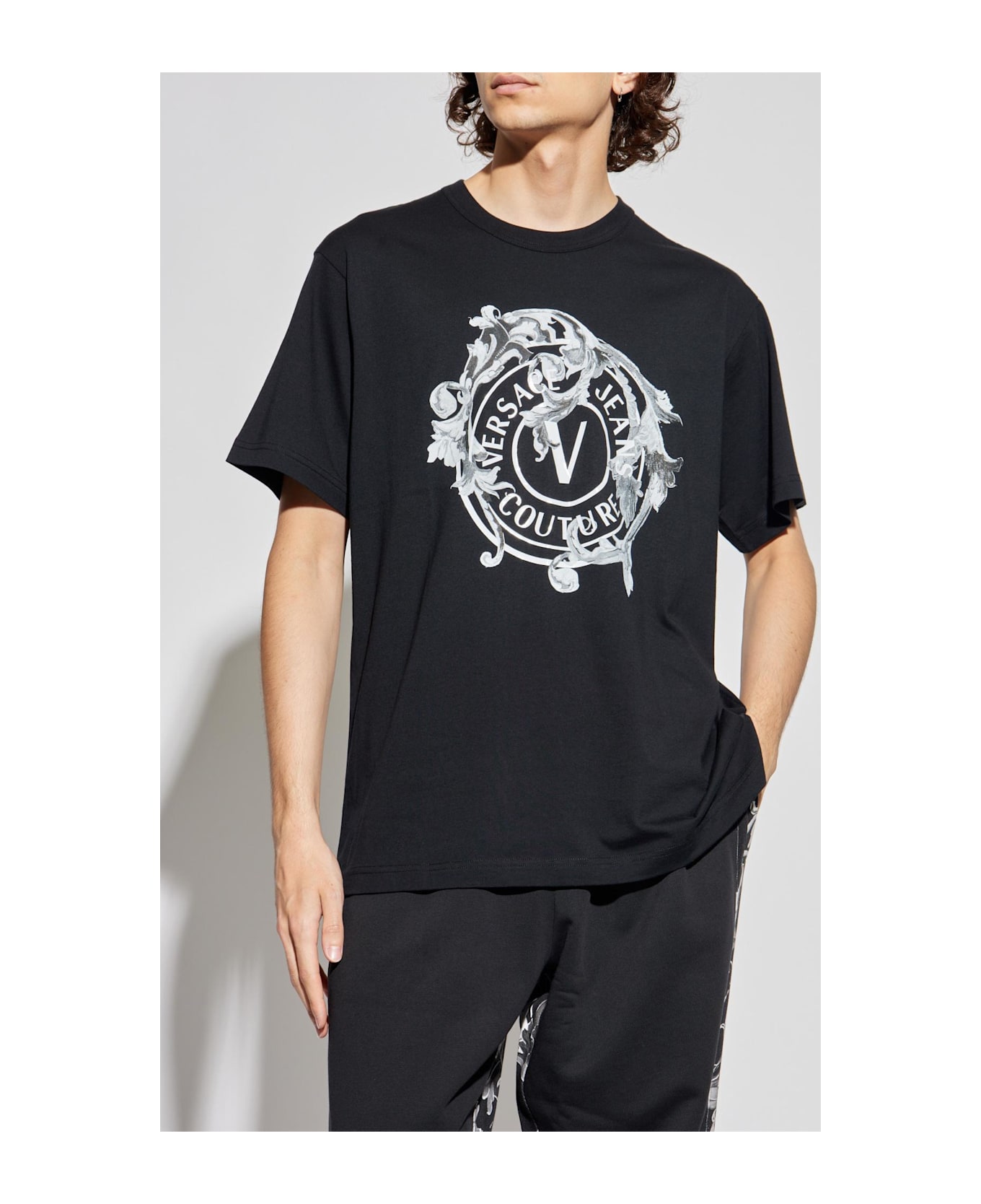 Versace Jeans Couture T-shirt With Print - black