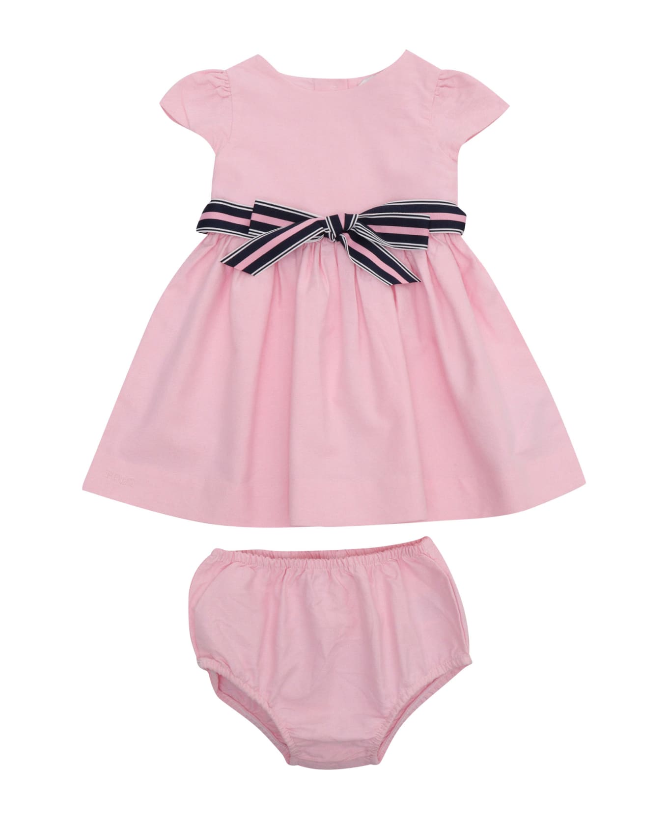 Polo Ralph Lauren Pink Dress With Bow - PINK