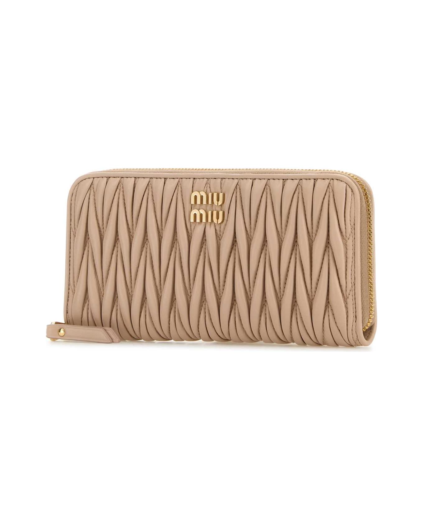 Miu Miu Powder Pink Nappa Leather Wallet - CIPRIA