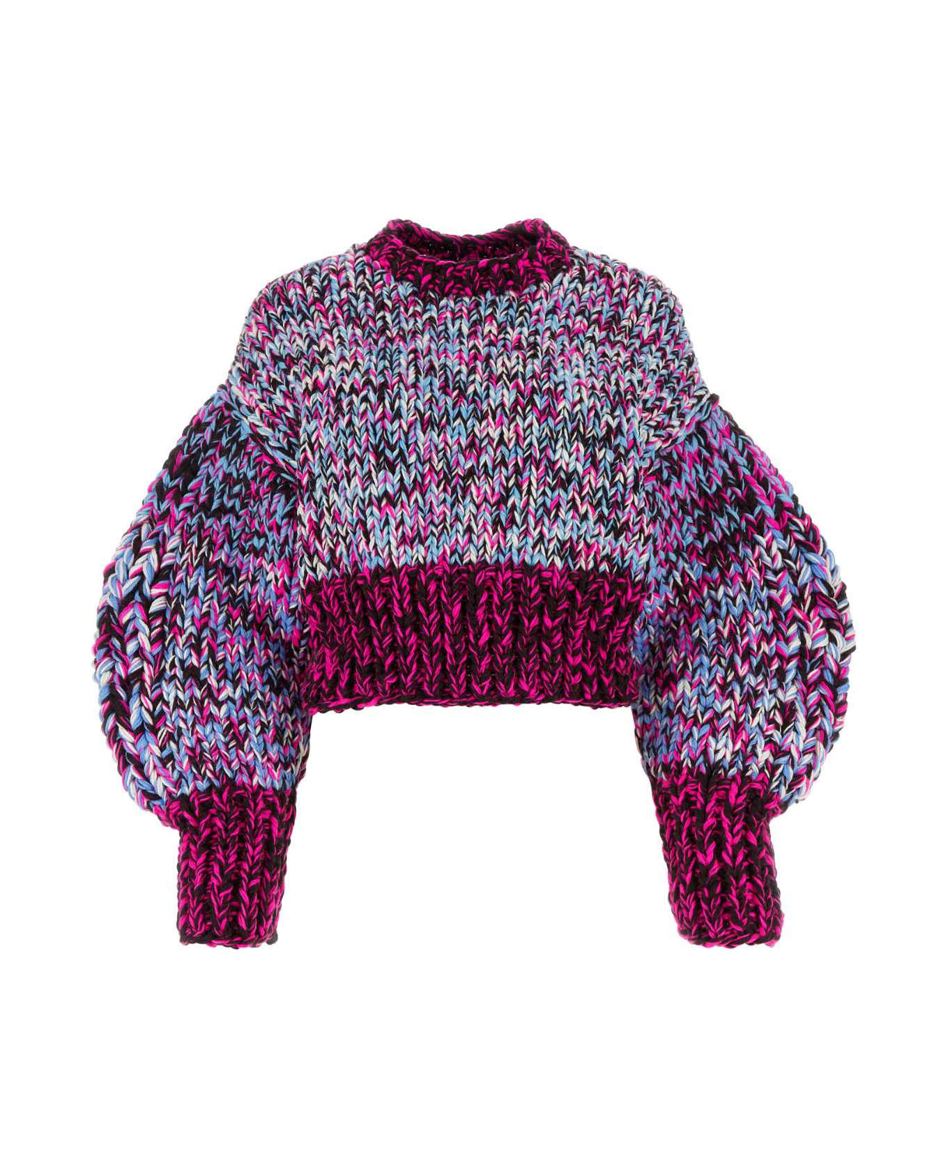 Loewe Multicolor Wool Sweater - PINKMULTICOLOR