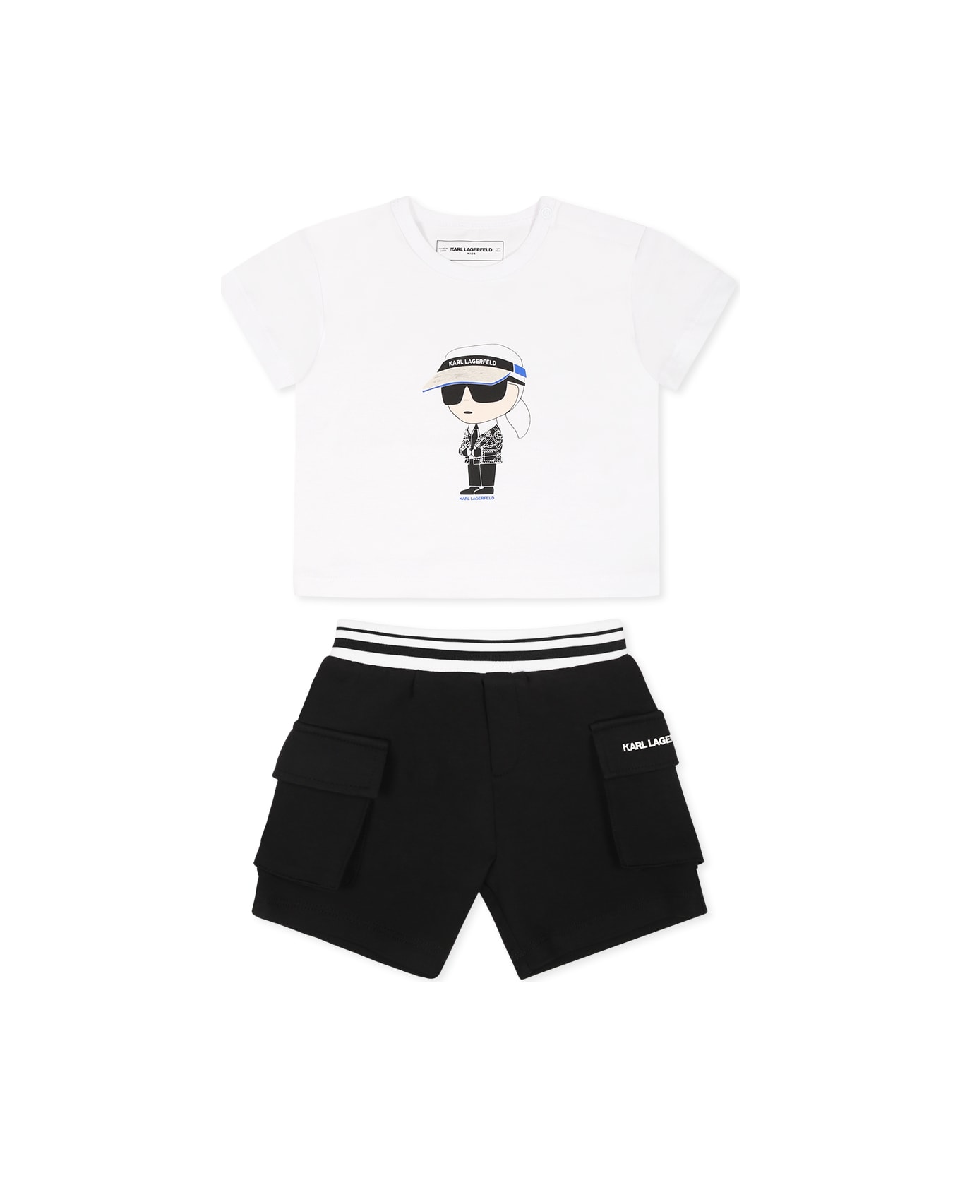 Karl Lagerfeld Kids Multicolor Suit For Baby Boy With Karl Lagerfeld Print - Multicolor