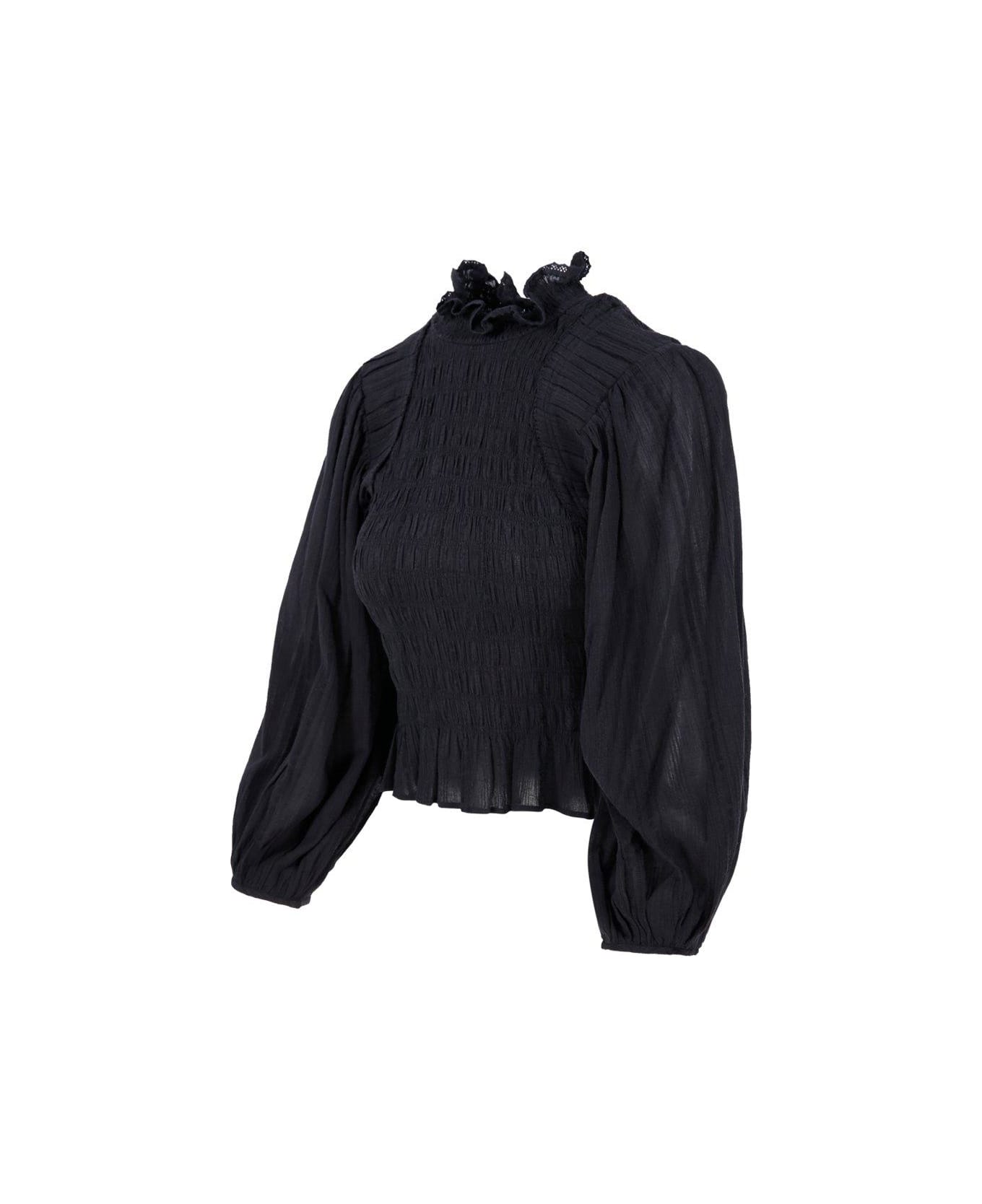Marant Étoile Idris Topwear In Black Cotton - black