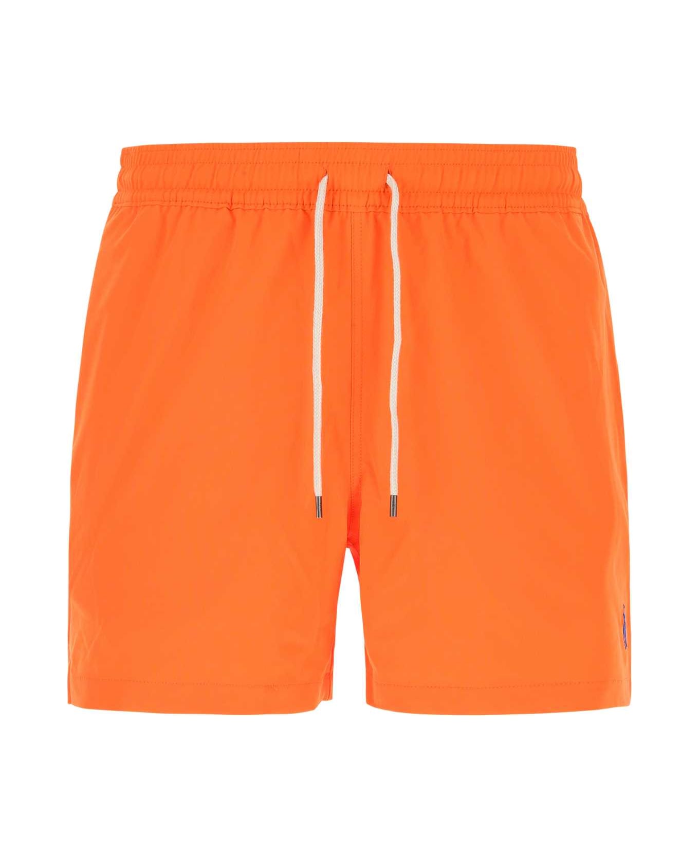 Polo Ralph Lauren Orange Stretch Polyester Swimming Shorts - 012
