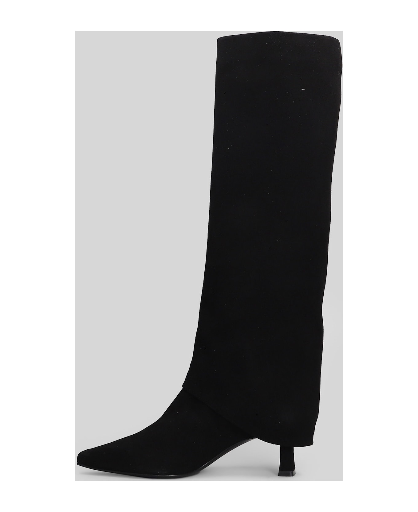 The Seller High Heels Boots In Black Suede - black