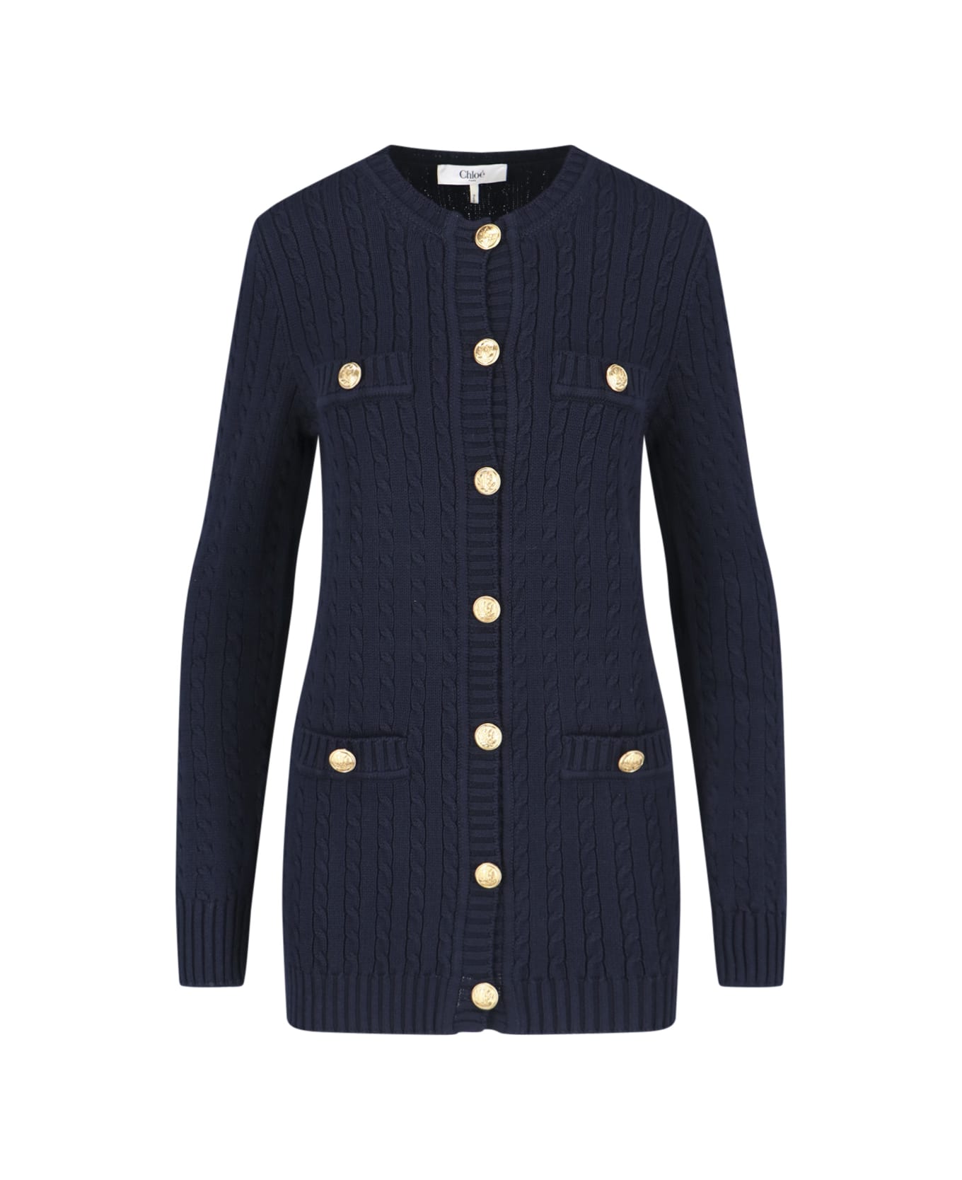 Chloé Utilitarian Cardigan - BLUE