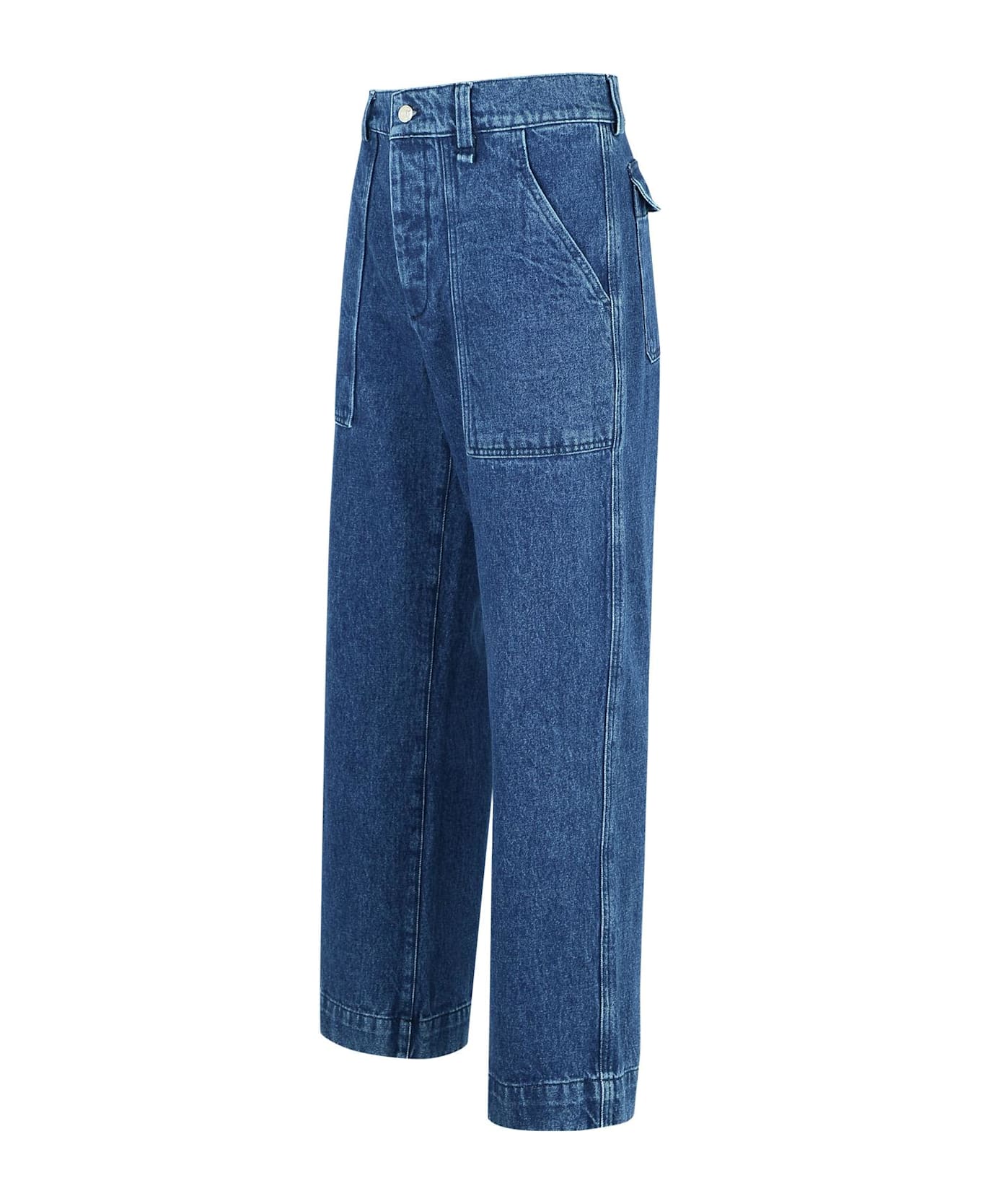 Maison Kitsuné 
workwear
 Blue Denim Jeans - Washed Indigo