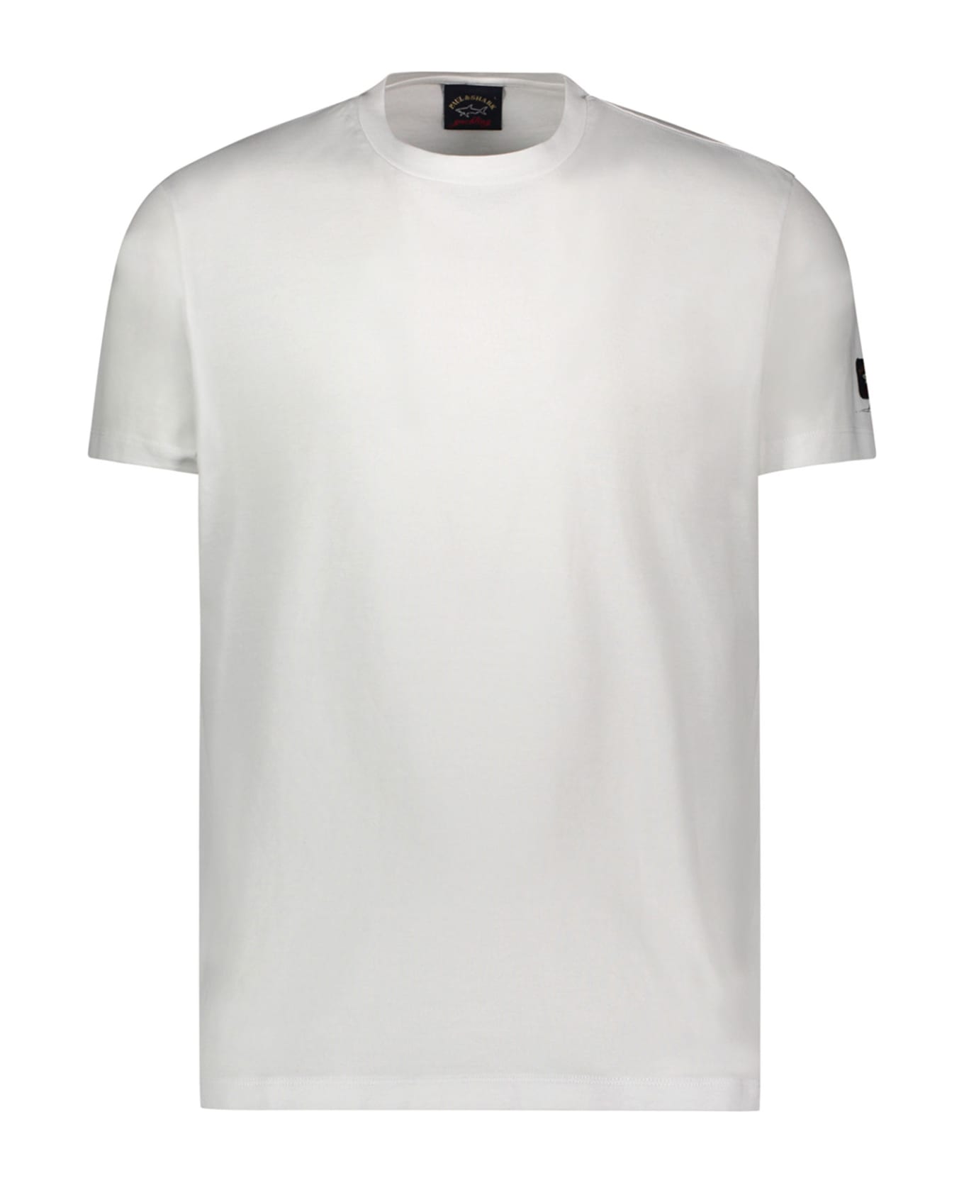 Paul&Shark Cotton T-shirt With Contrasting Detail - WHITE