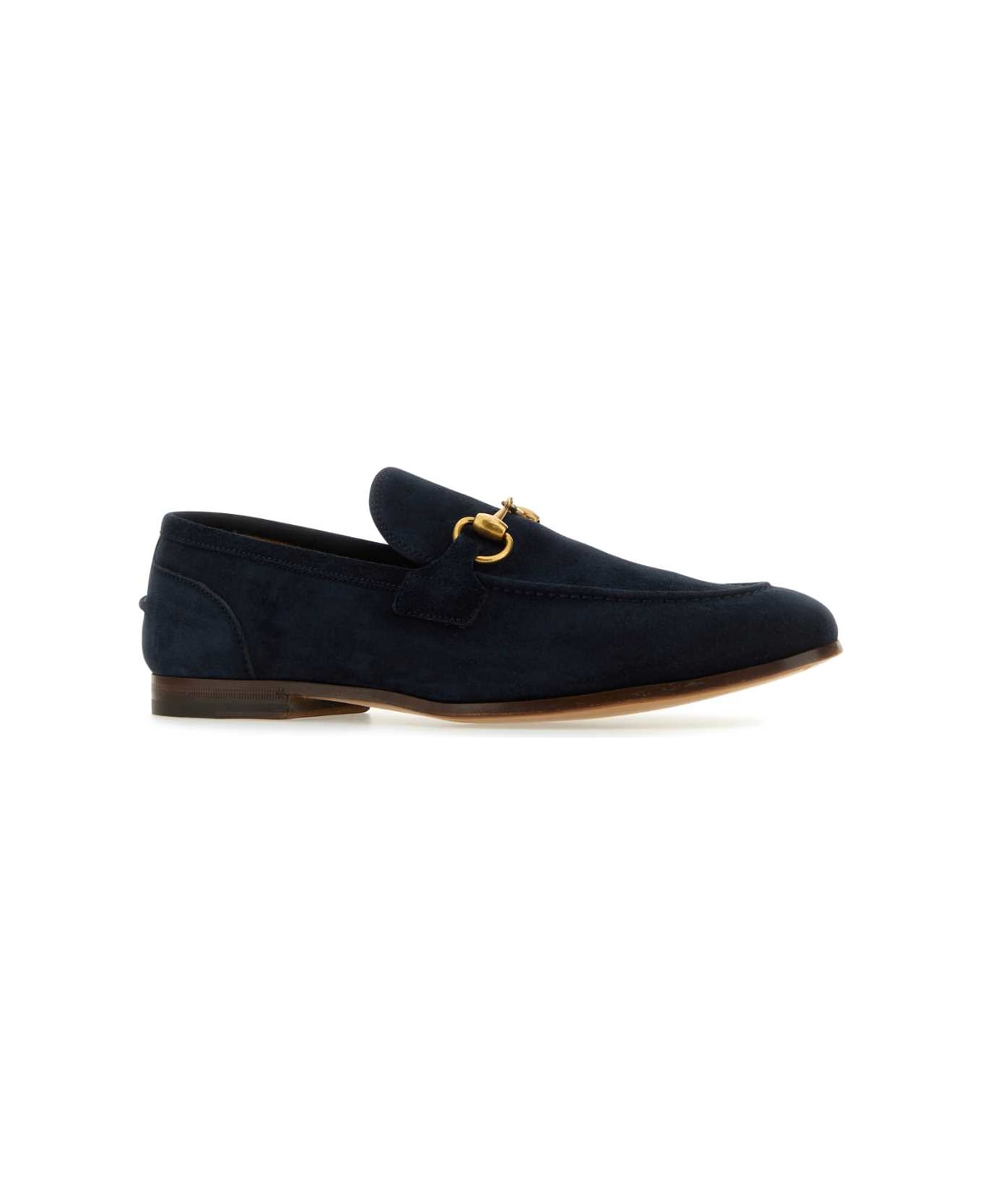 Gucci Navy Blue Suede Loafers - 4009