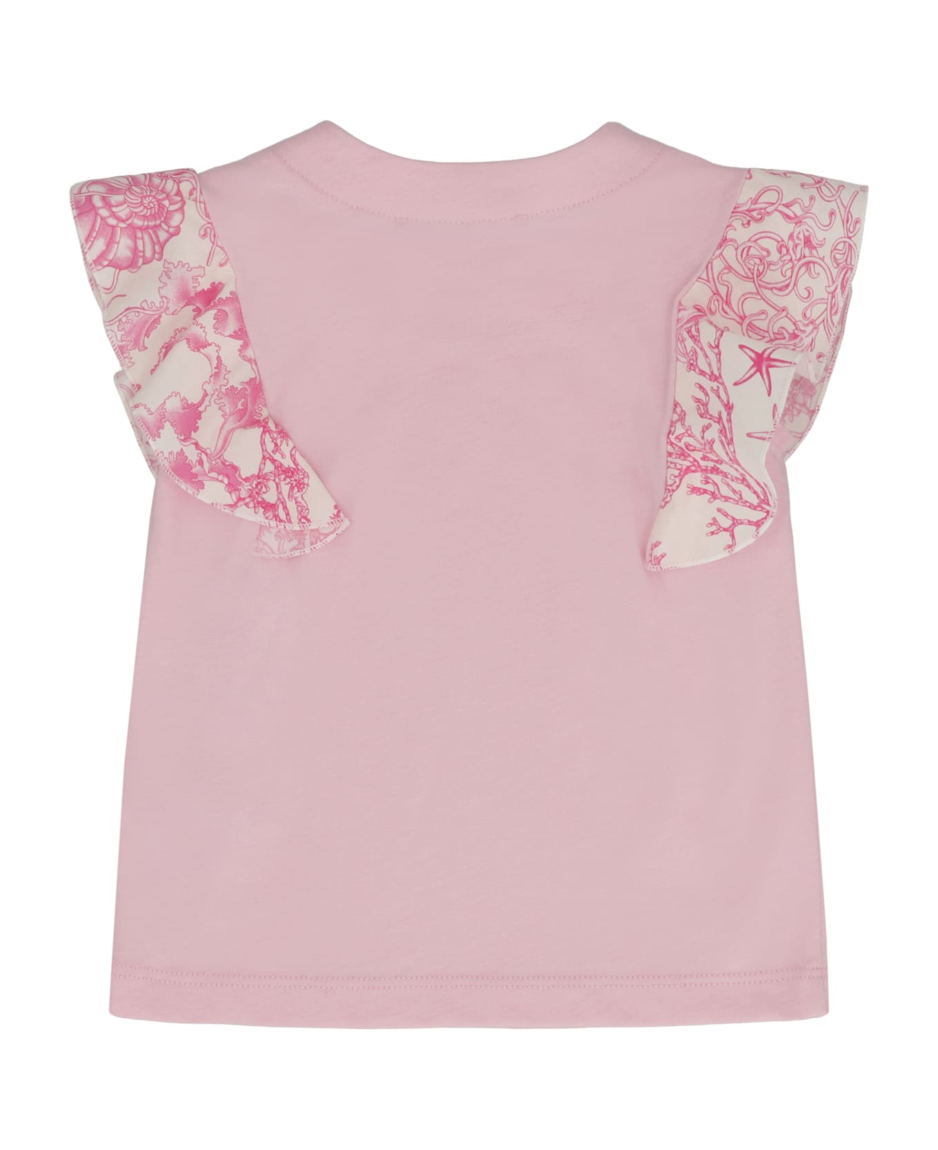 Young Versace Cotton Crew-neck T-shirt - Pink