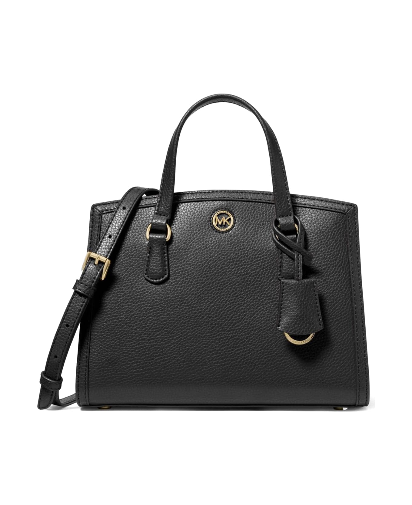 Michael Kors Small Chantal Bag In Grained Leather - BLACK トートバッグ