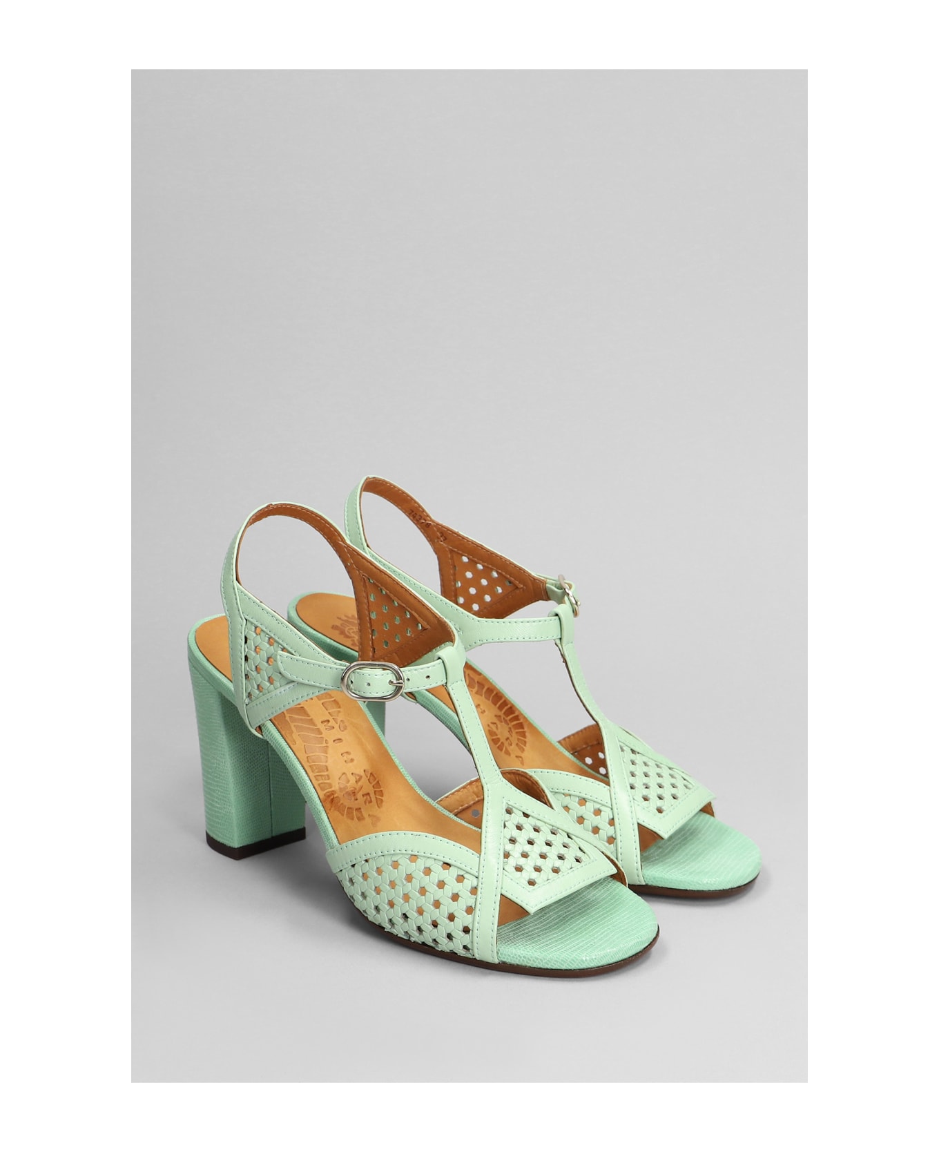 Chie Mihara Bessy Sandals In Green Leather - green サンダル