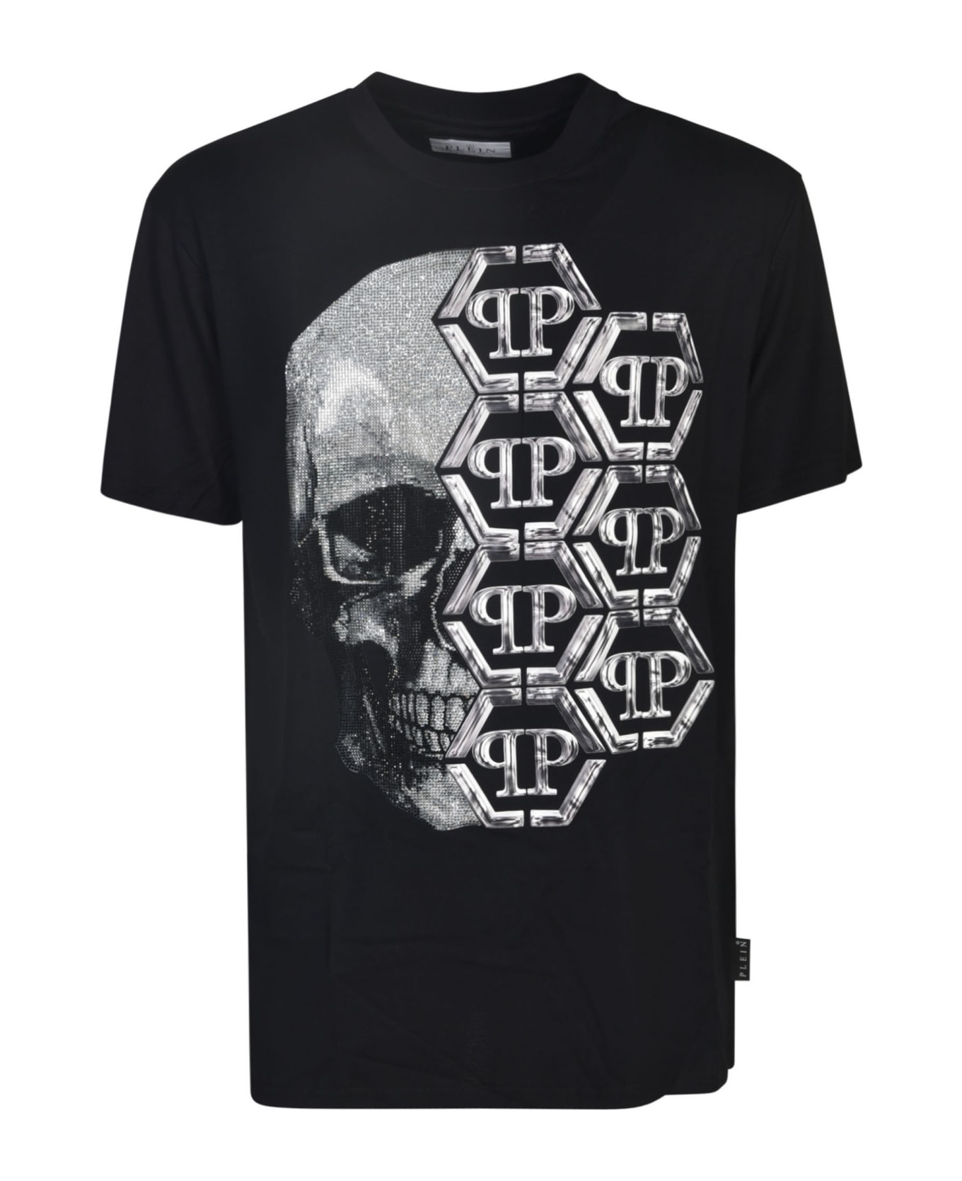 Philipp Plein Logo Skull T-shirt - Black シャツ