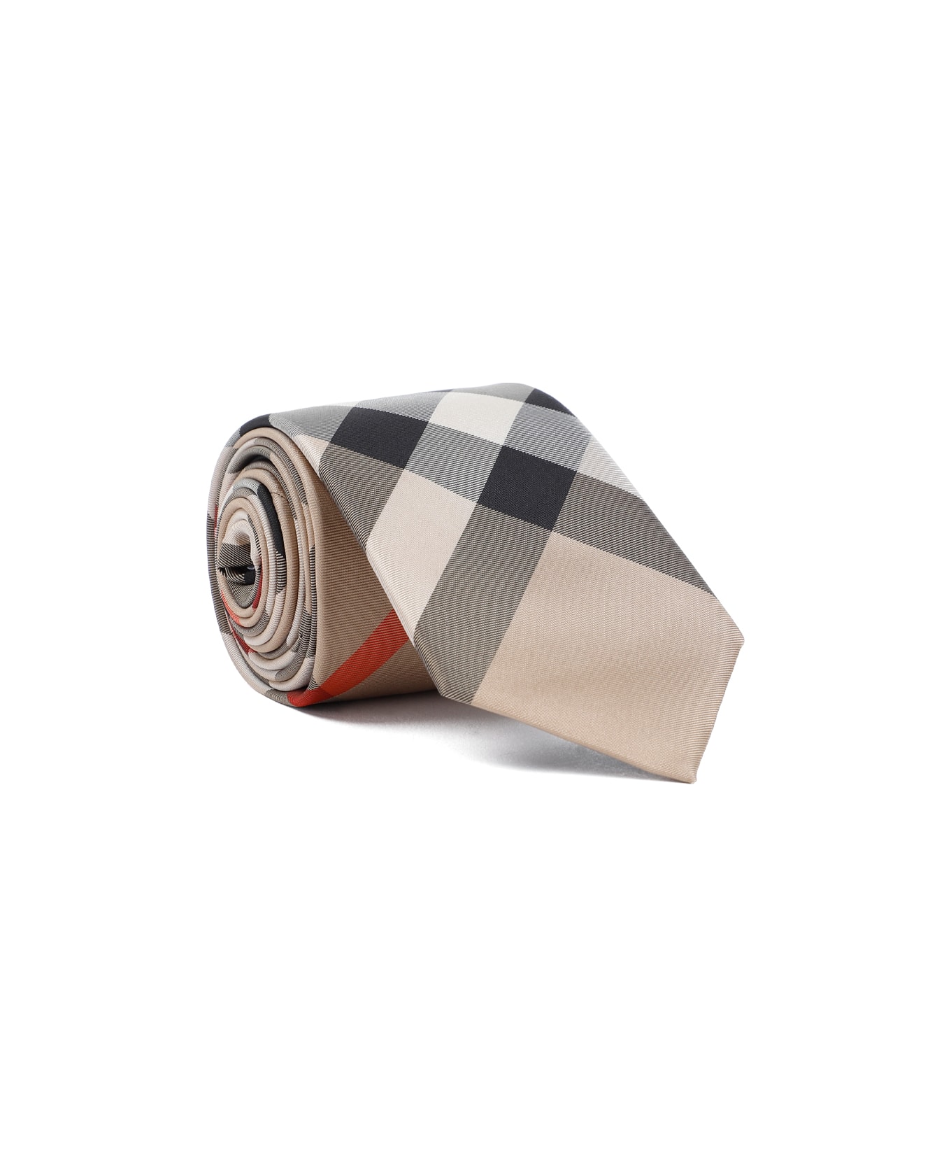 Burberry Classic Cut Check Silk Tie - Archive Beige