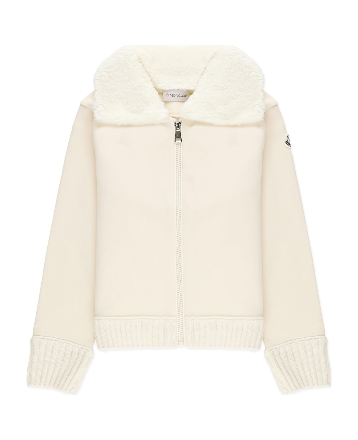 Moncler Sweatshirt With Logo - Ivory