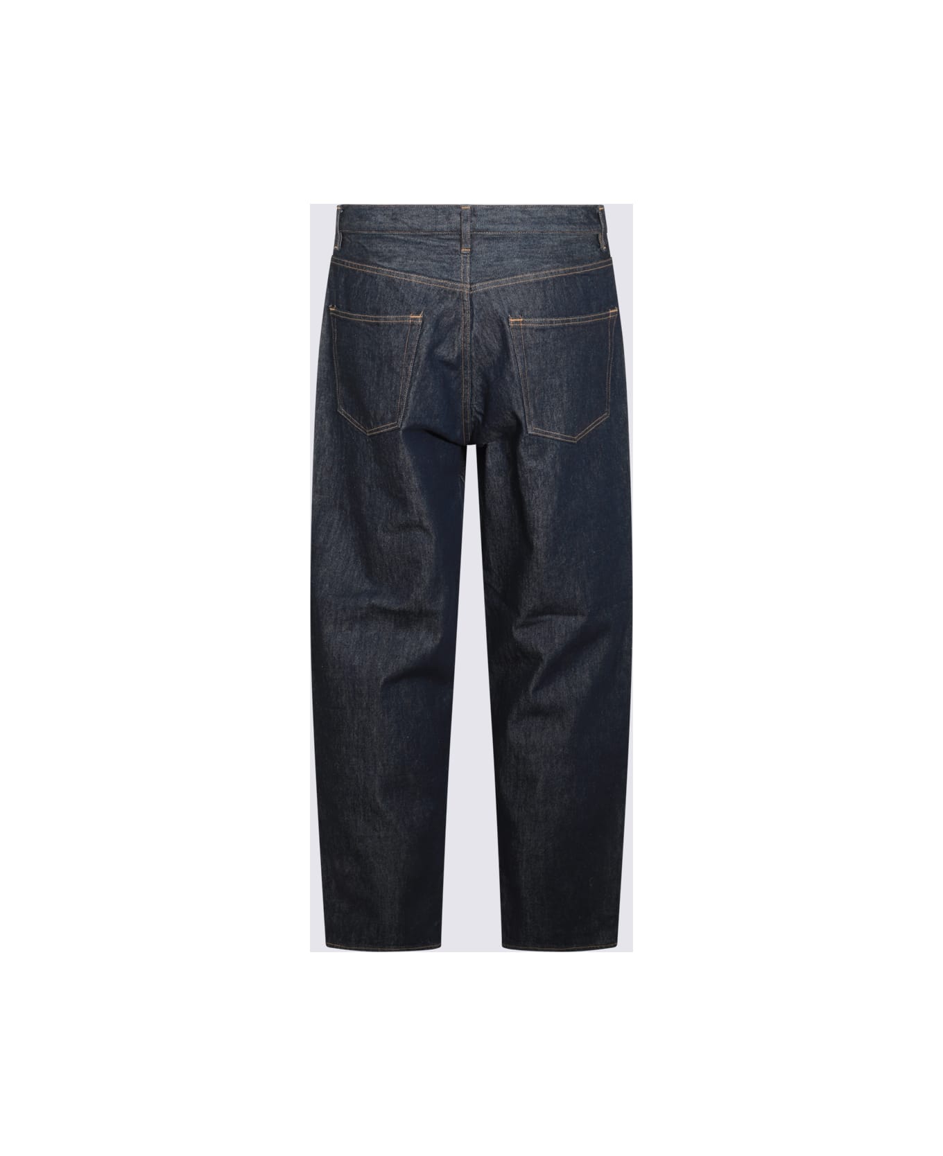 Auralee Dark Blue Cotton Jeans - Blue