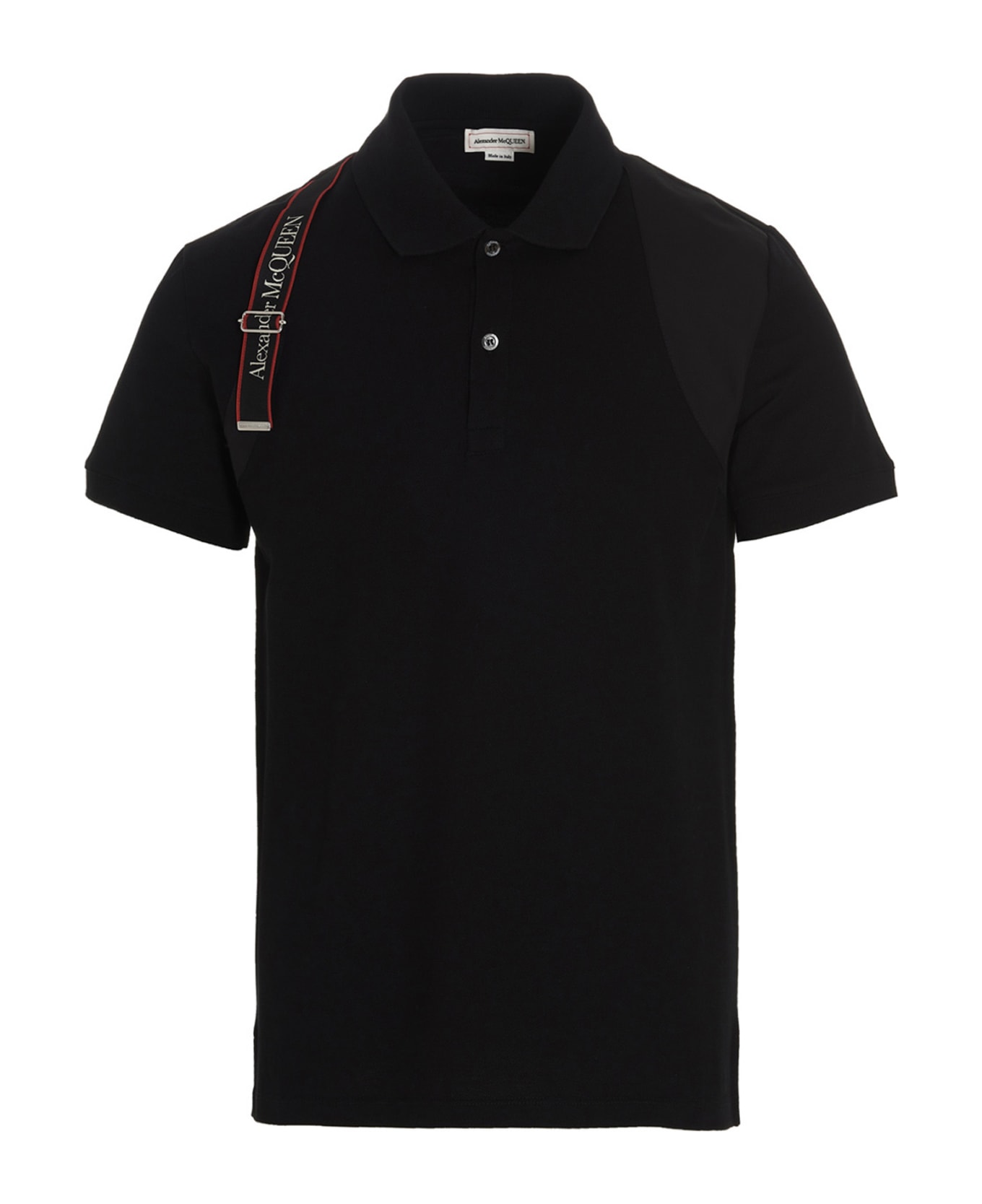 Alexander McQueen Harness Polo Shirt - Black ポロシャツ