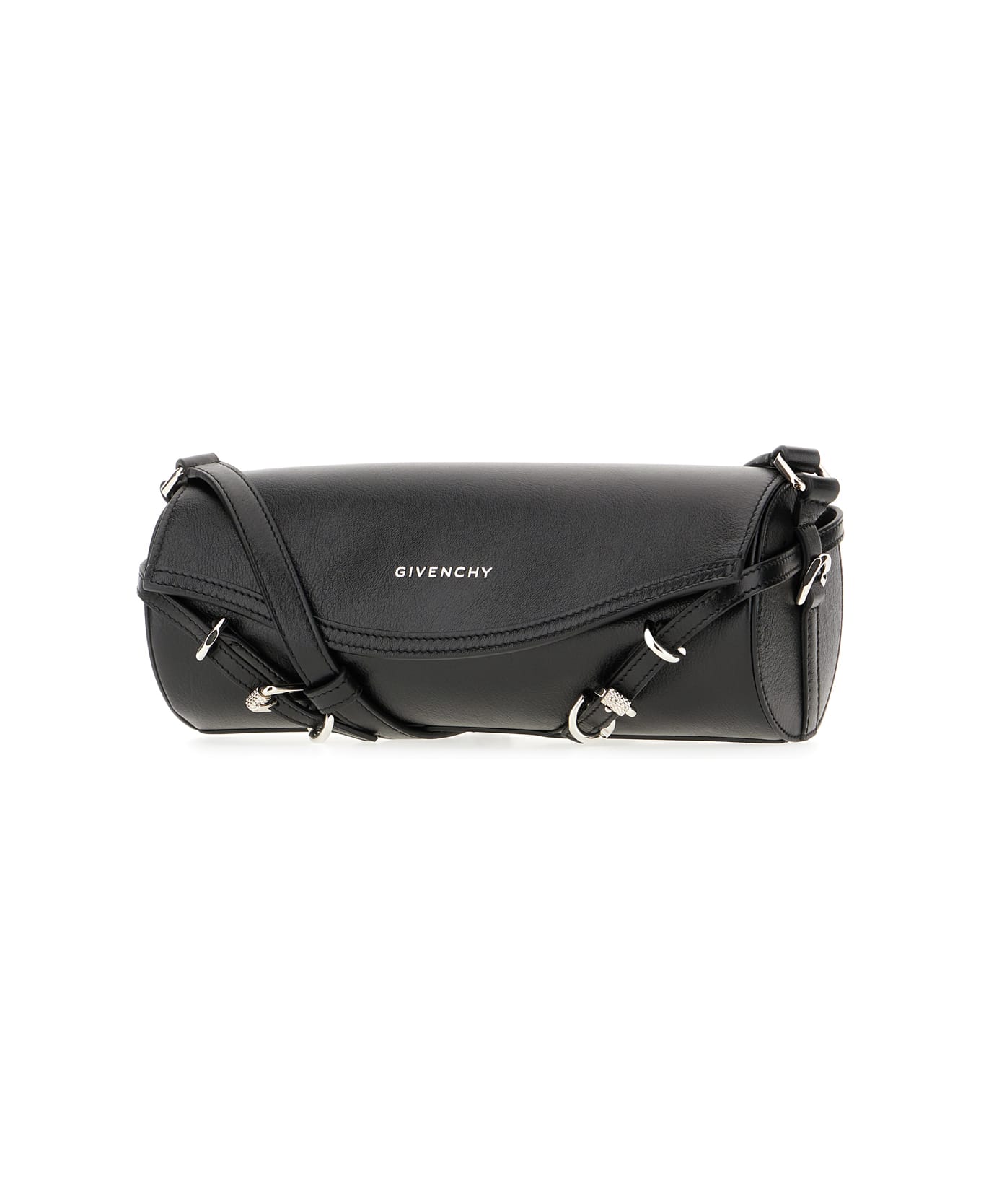 Givenchy Black Leather Medium Voyou Crossbody Bag - BLACK