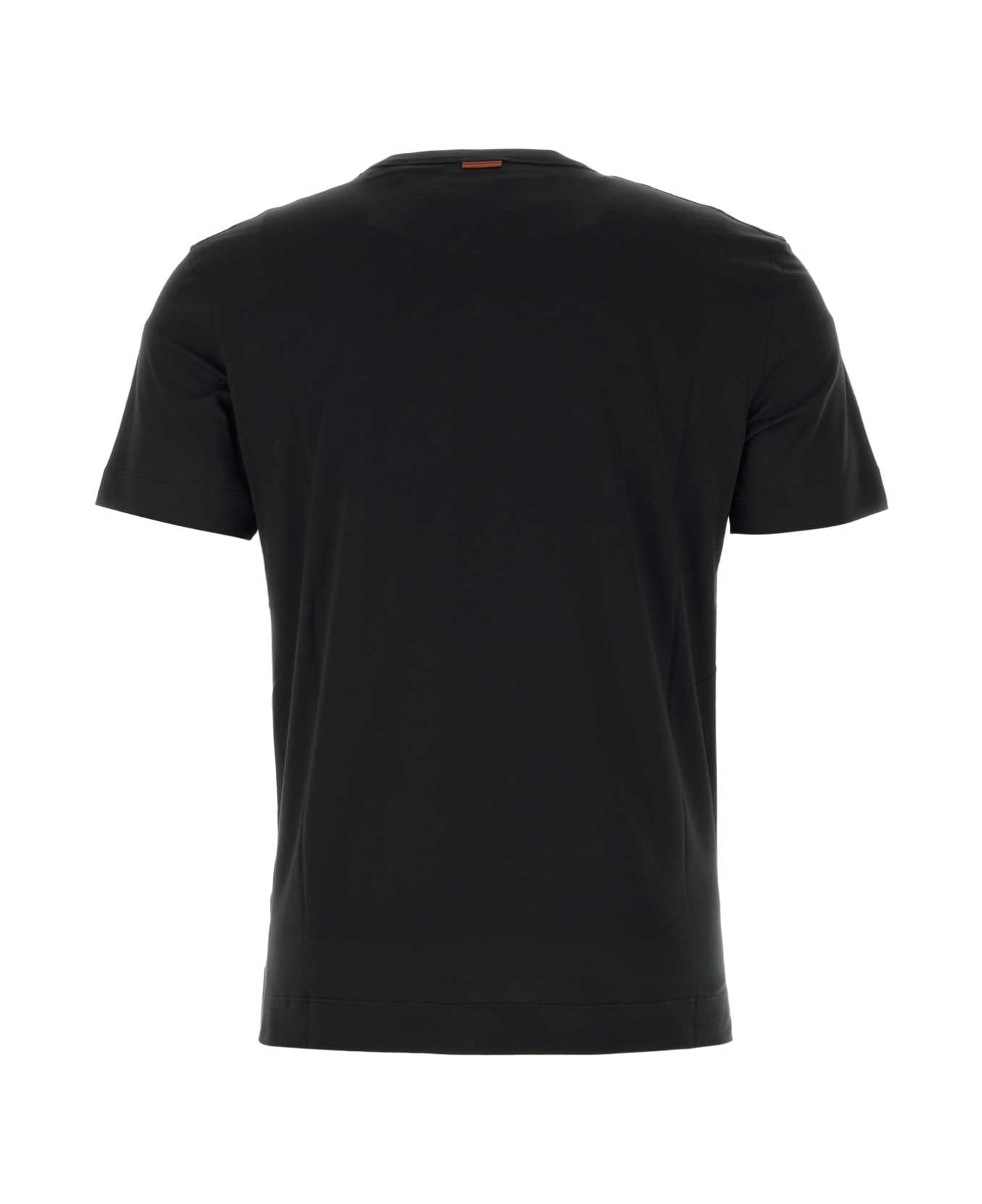 Zegna Black Cotton T-shirt - K09