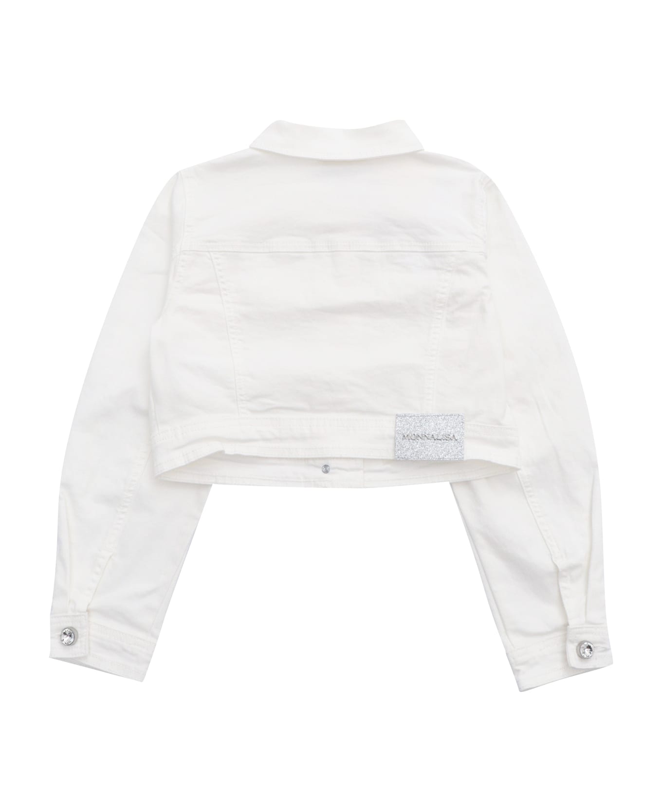 Monnalisa Denim Basic Jacket - WHITE
