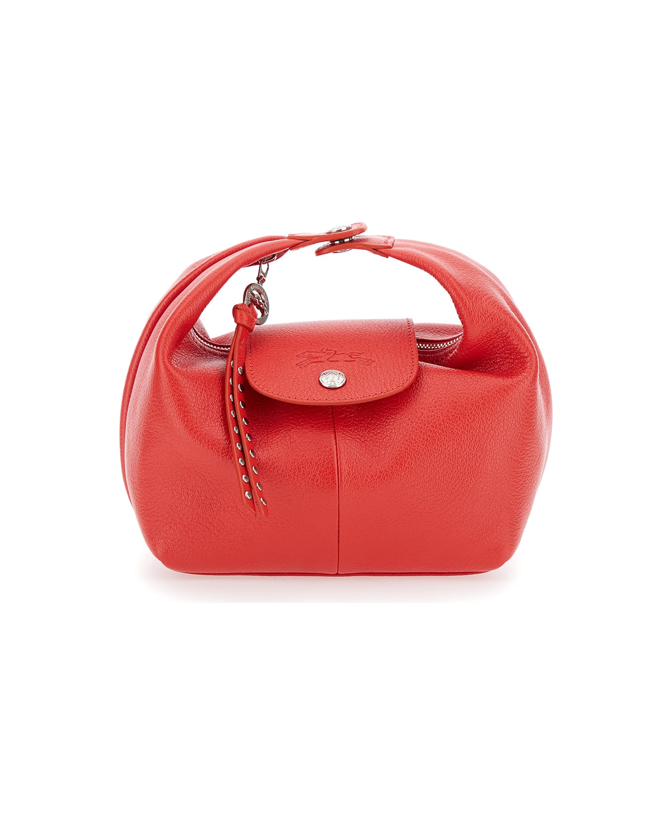 Longchamp 
le Pliage Portobello Xs
 Red Handbag With Logo Embossed On The Front In Leather Woman - Red