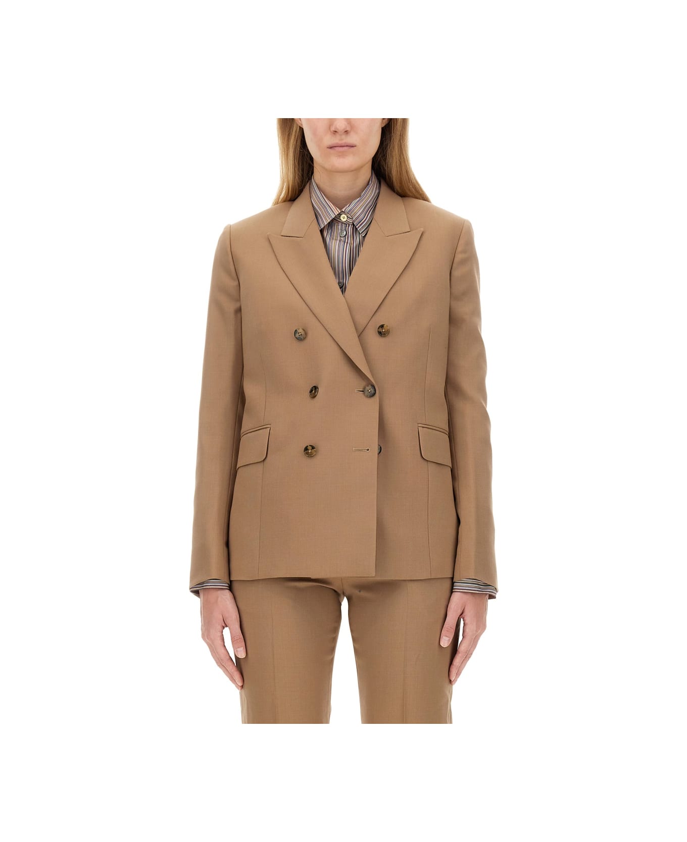 Paul Smith Double-breasted Jacket - BEIGE