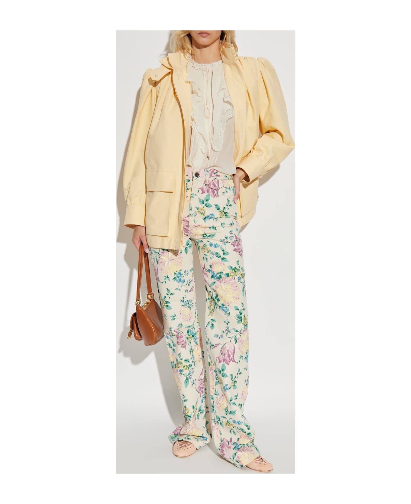 Chloé Jeans With Floral Motif - Clear Blue