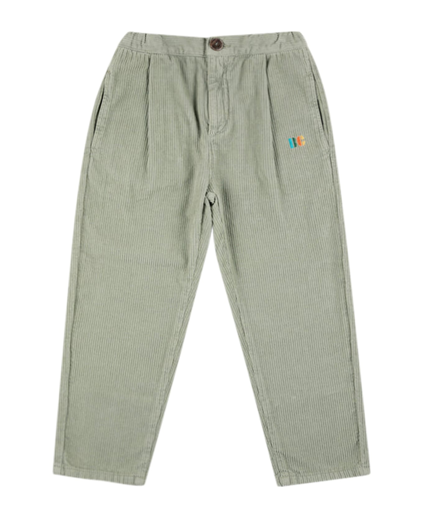 Bobo Choses Green Trousers For Kids With Logo - Green