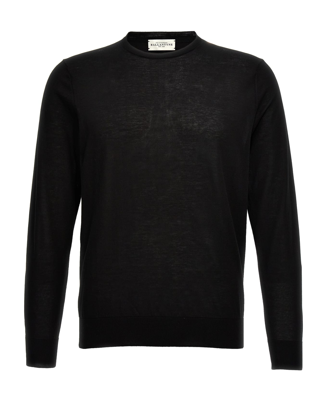 Ballantyne Cotton Sweater - Black   ニットウェア