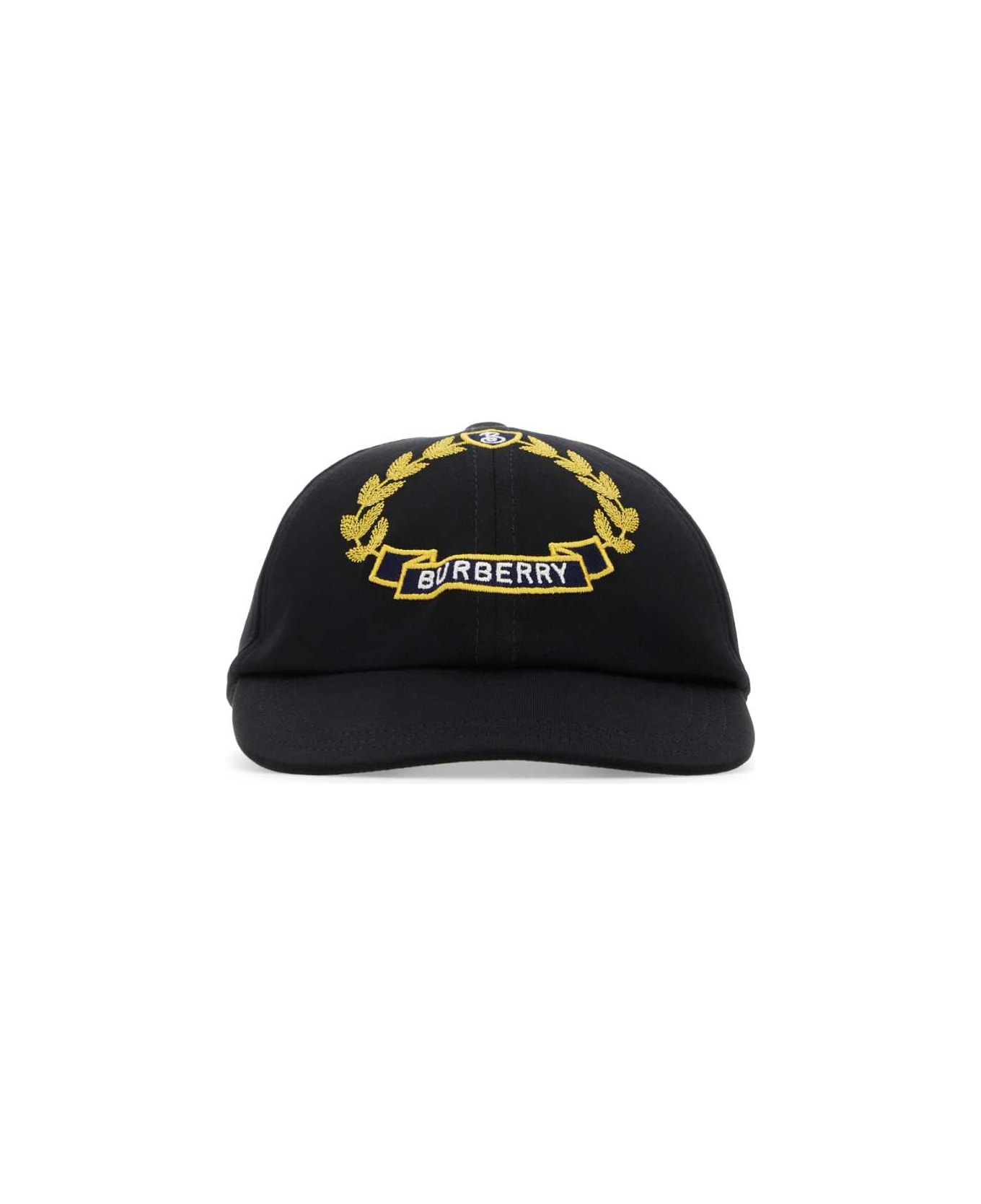 Burberry Black Cotton Baseball Cap - BLACK 帽子