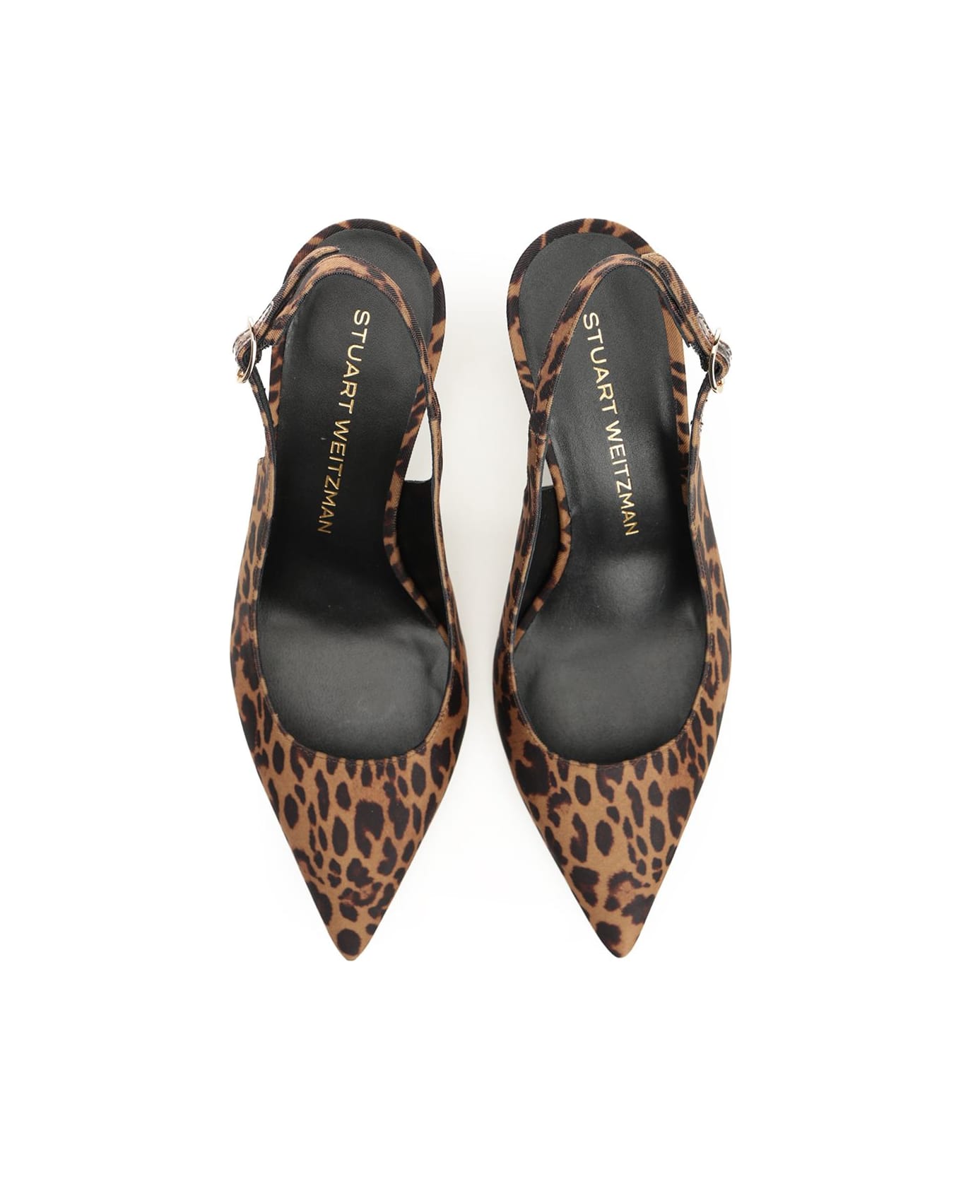 Stuart Weitzman "stuart Power" Leopard Print Slingbacks - Animalier