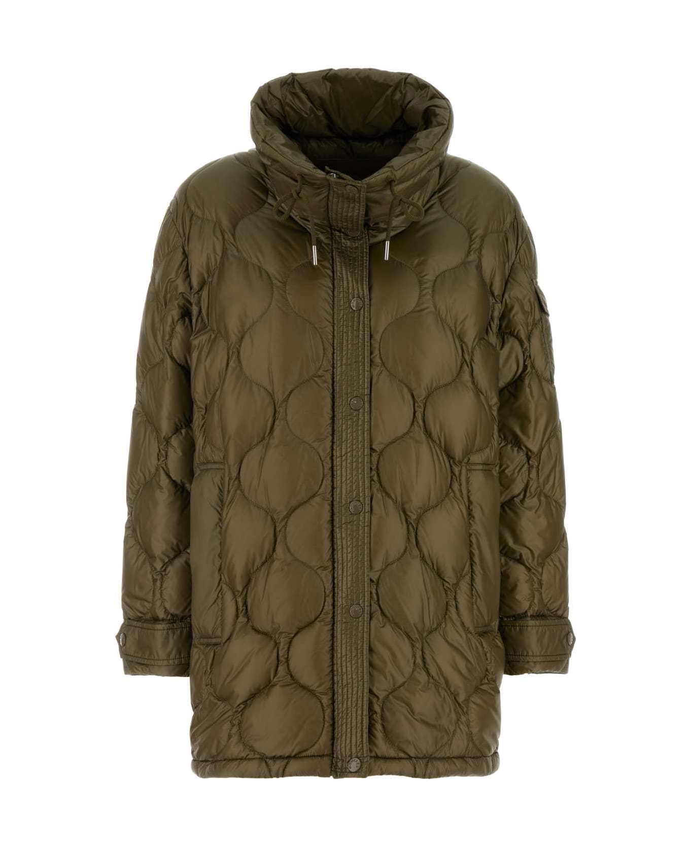 Moncler Olive Green Nylon Lombi Down Jacket - 90A