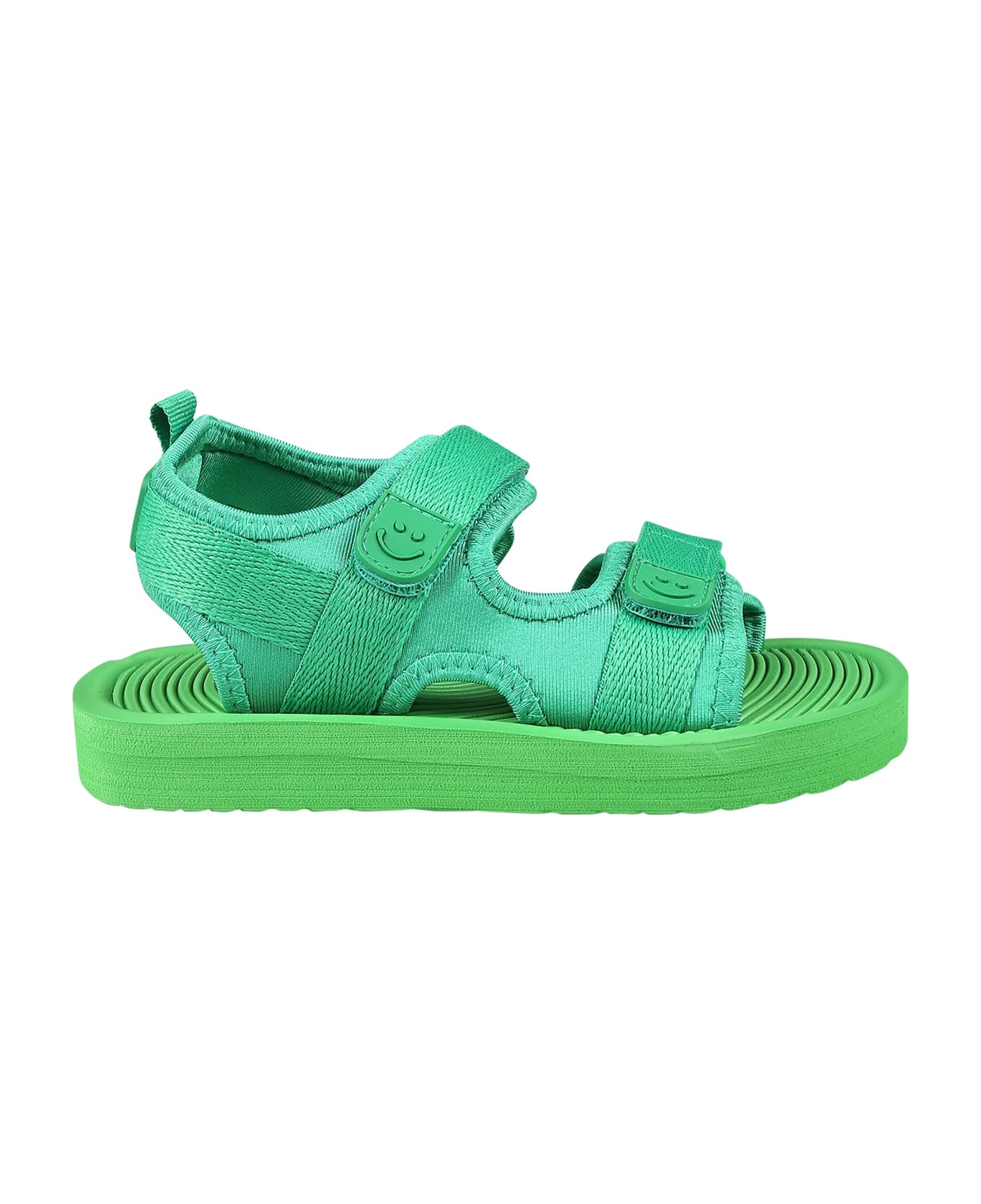 Molo Green Sandals For Babykids With Logo - Green シューズ