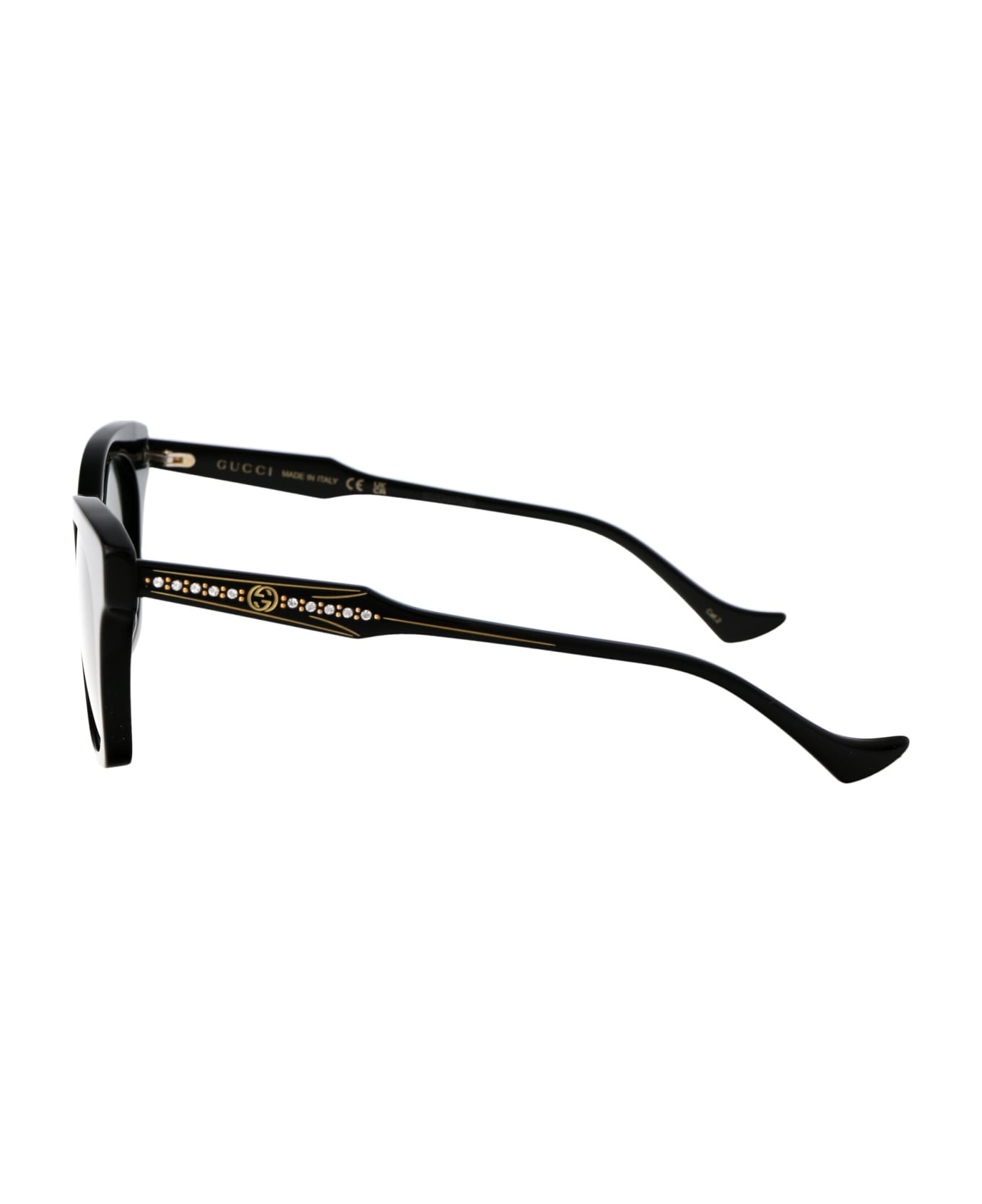 Gucci Eyewear Gg1299s Sunglasses - 001 BLACK BLACK GREY