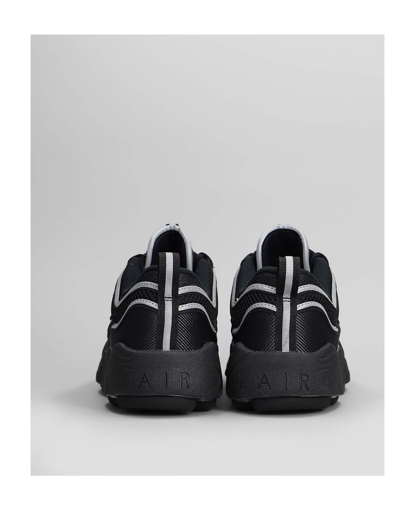 Nike Air Zoom Spiridon Sneakers In Black Leather And Fabric - black