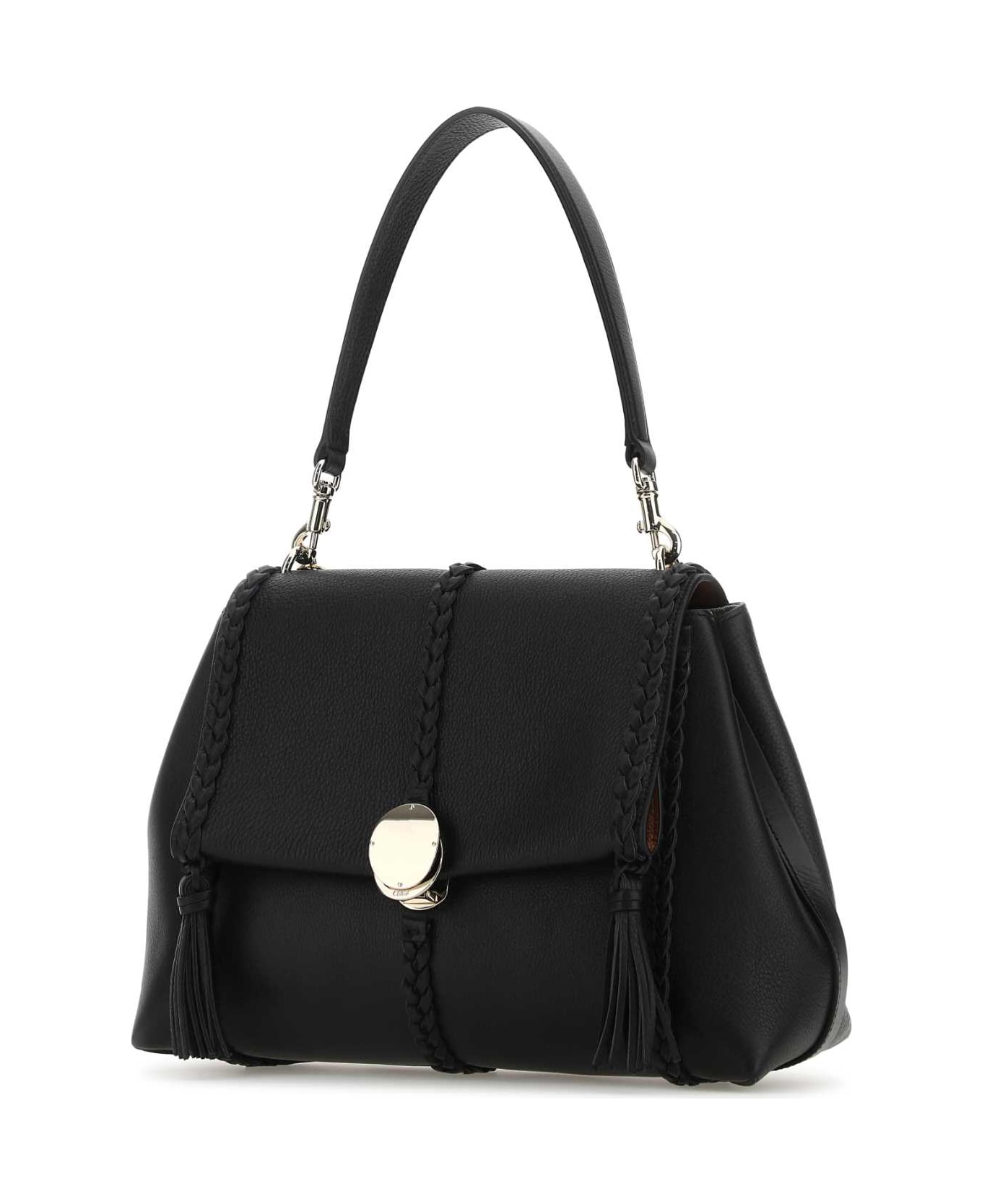 Chloé Black Leather Medium Penelope Handbag - BLACK
