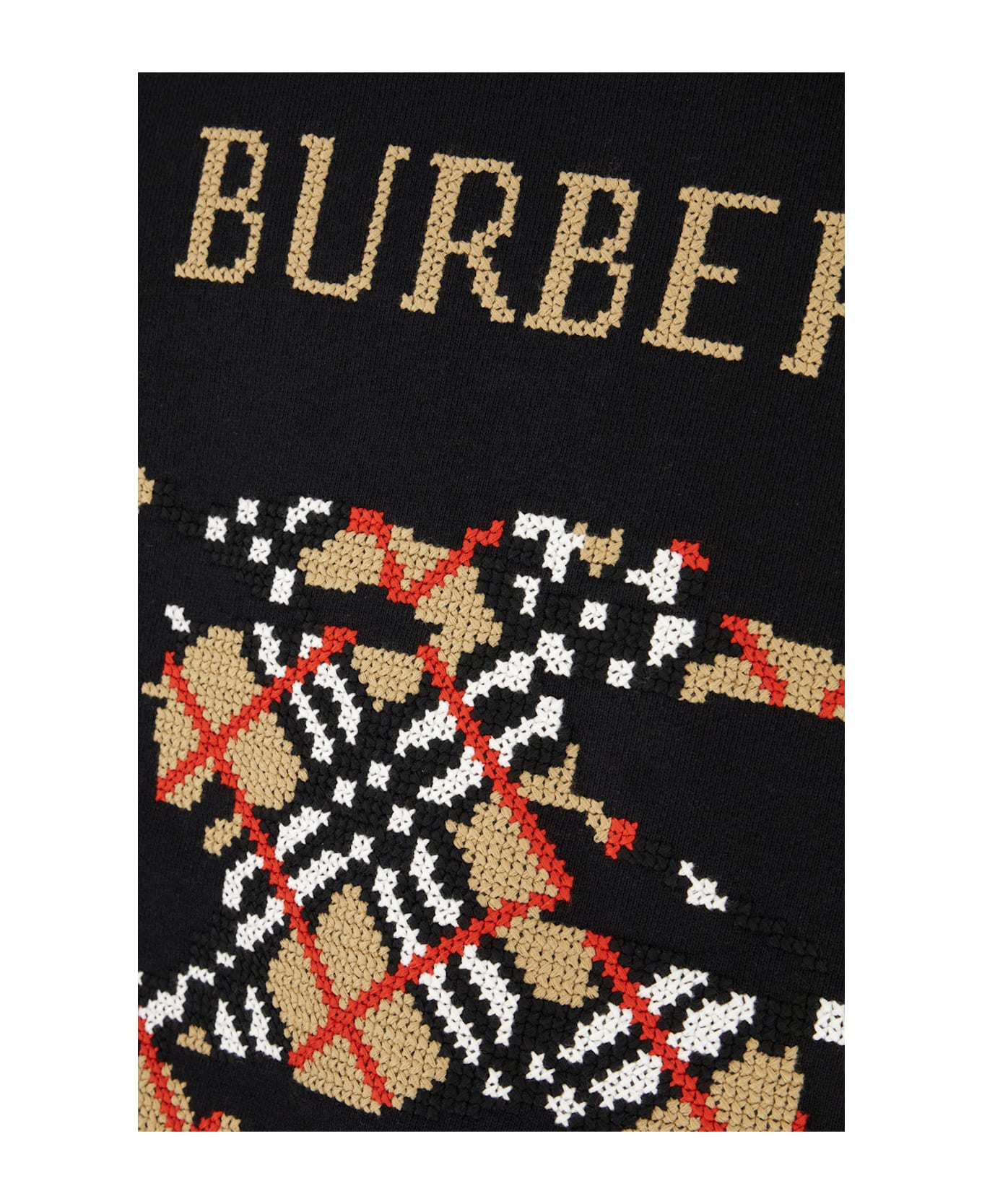 Burberry Black Cotton Sweatshirt - BLACK
