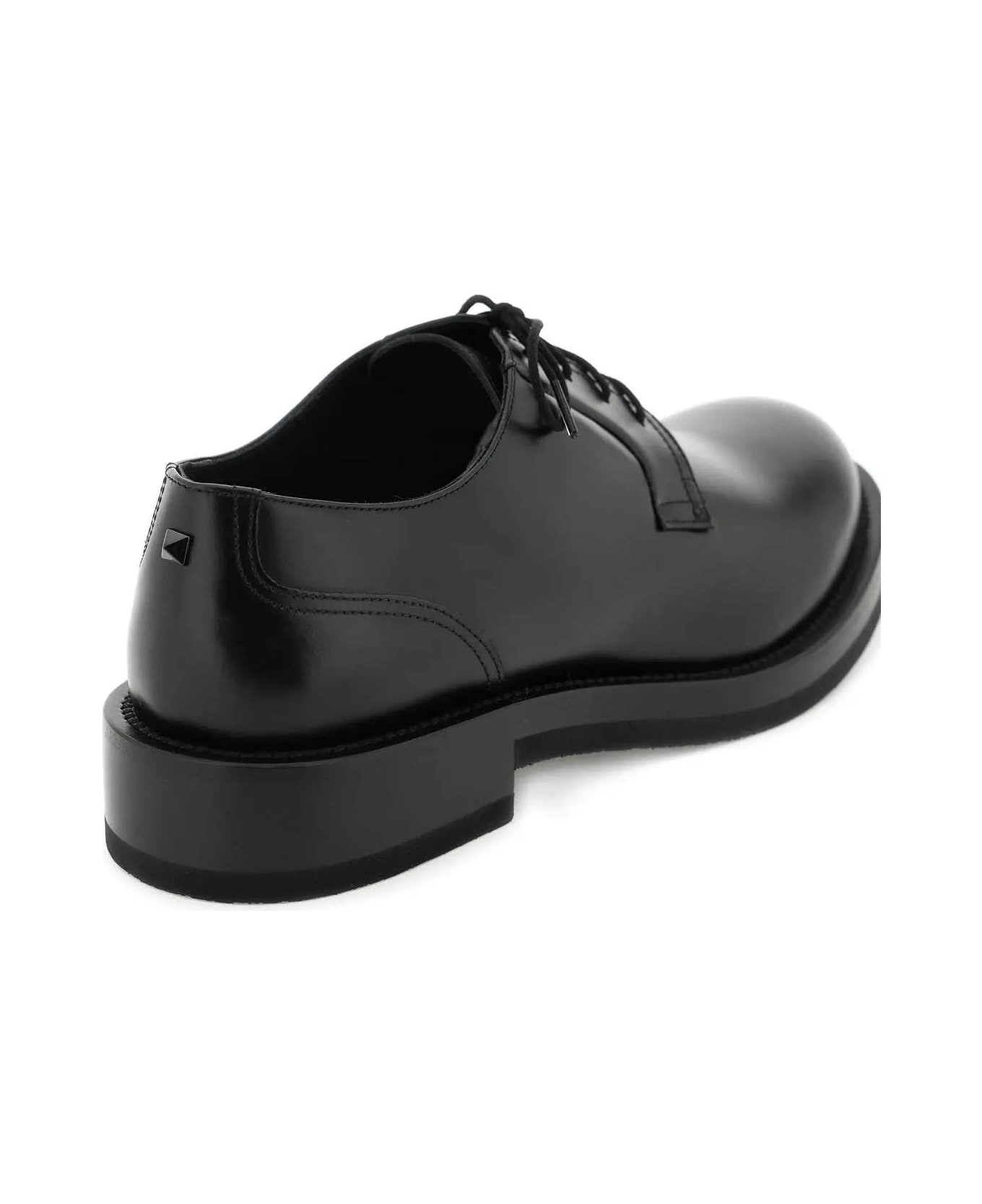 Valentino Garavani Rockstud Essential Derby Shoes - BLACK